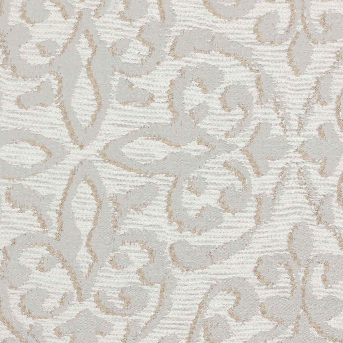 STOUT TEXTILES DRAPERY,JACQUARD TRADITIONAL, FRAME DESIGN FLINT,GRANITE - PHOE-2