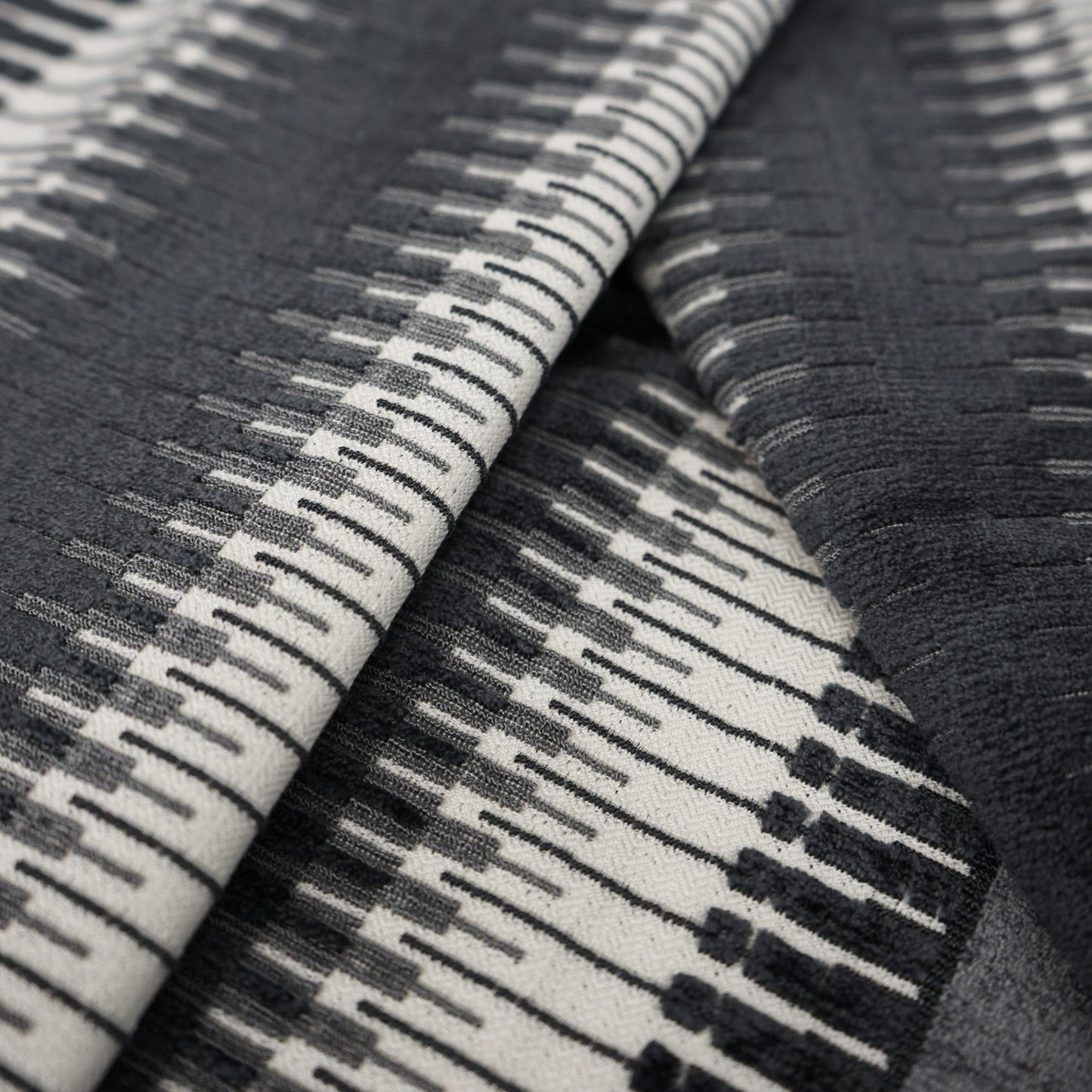 JF Fabrics JF Studio PIANO 98 Fabric Traditional,Transitional,Contemporary,Stripe Grey,Silver Texture,Velvet - 7631598 SJ101