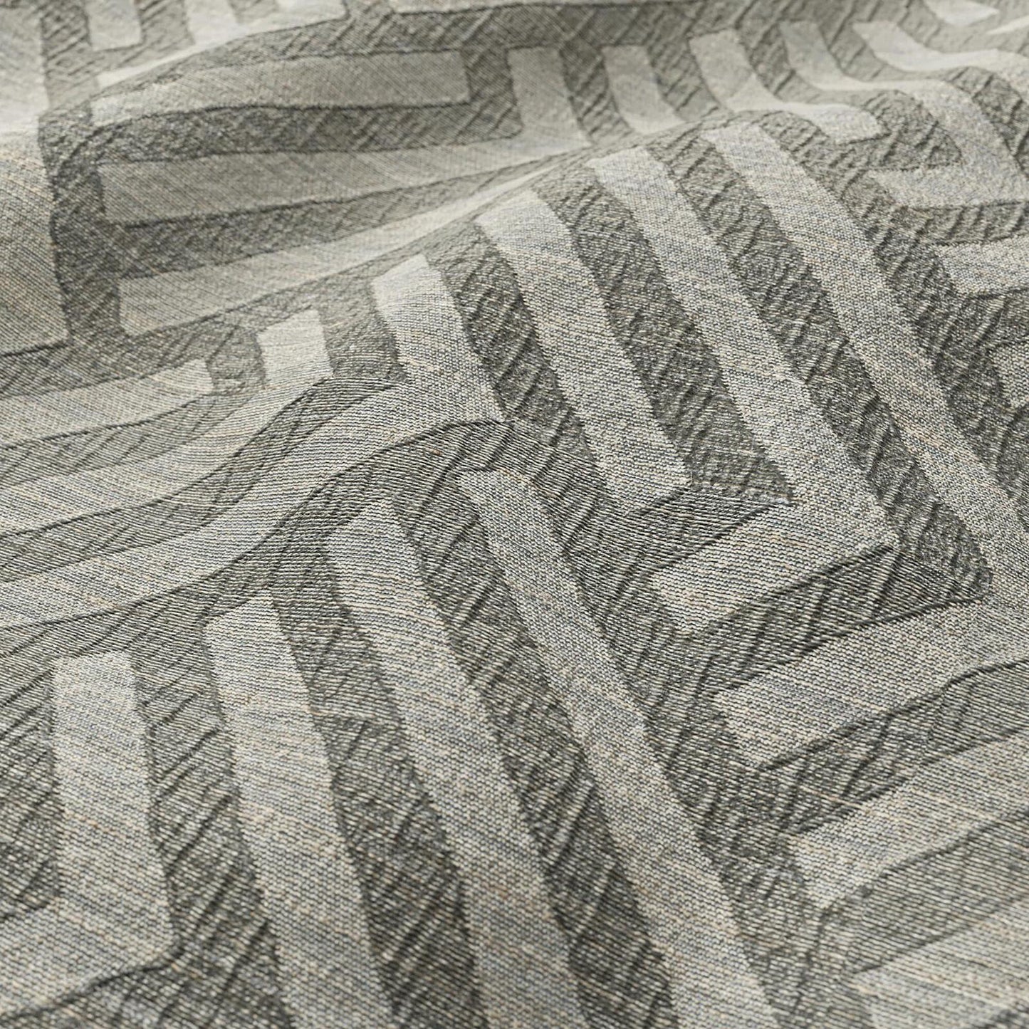 JF Fabrics PORTRAIT 97 Fabric Texture, Geometric Black, Grey, Cream Wide Width, Sheer, Jacquard - 8933597 J9001