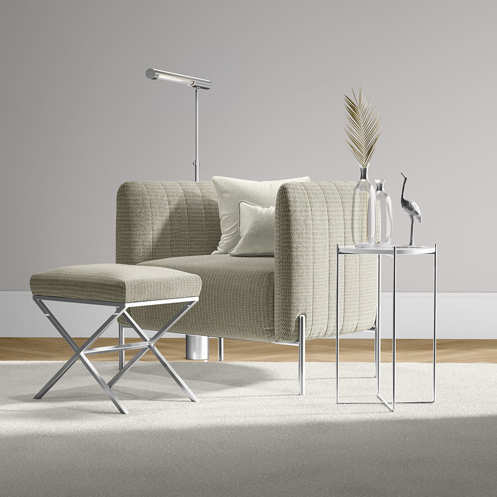 NICHOLASJOHN INC NJ-RITZY Vanilla Solid,Stripe Fabric - NJ25-2673