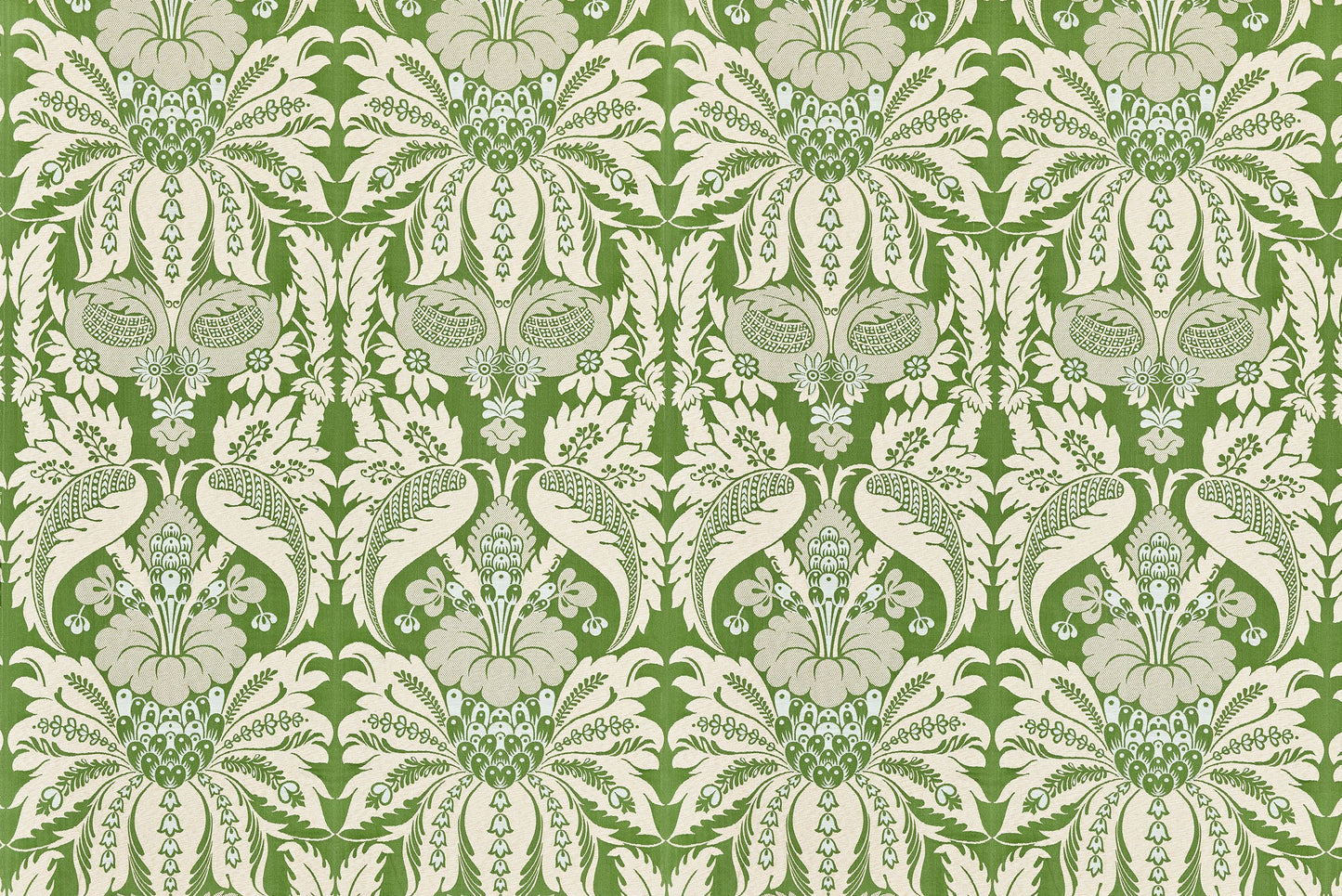 SCALAMANDRE ESTATE DAMASK FABRIC PALM - PQ 00011865 NEW SKU # PQ18650001