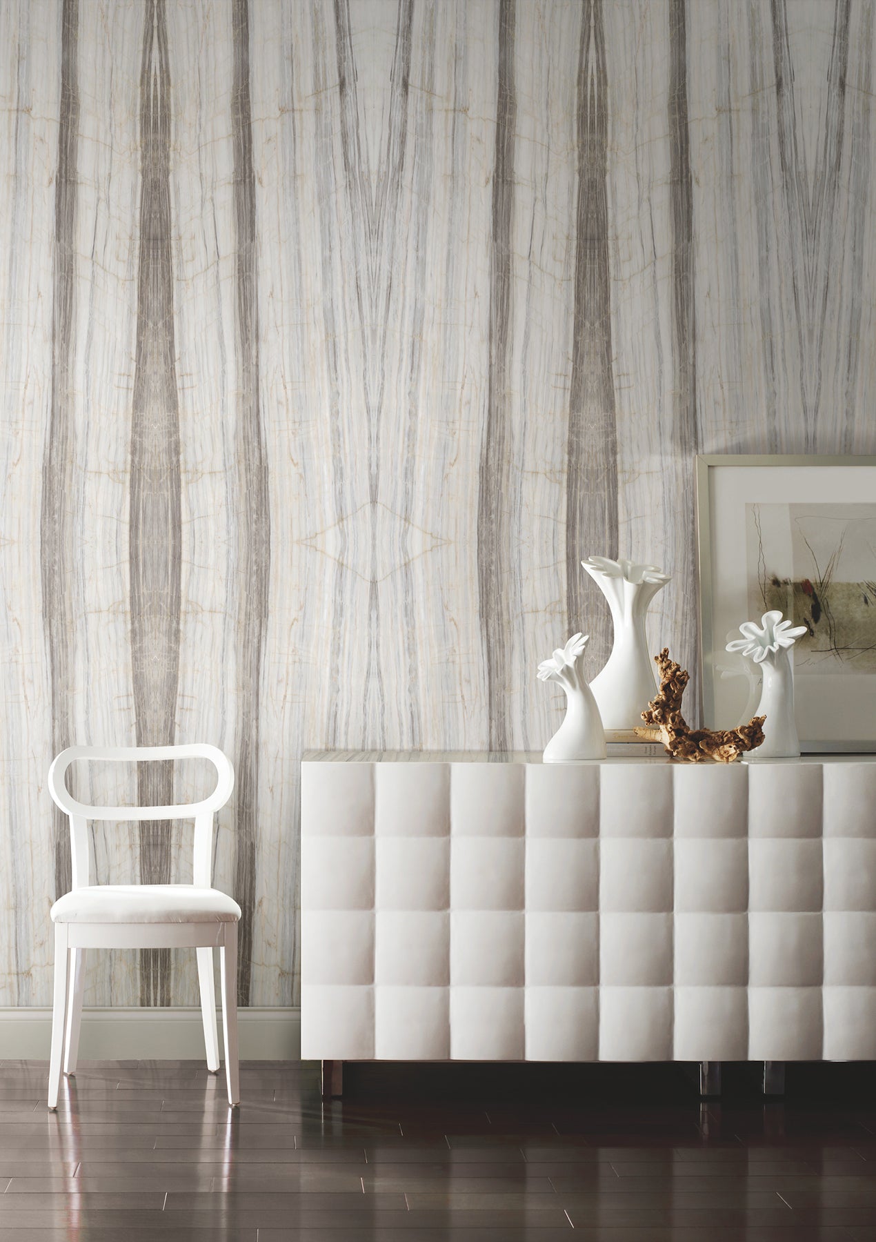 York Wallcoverings Missoni PSWP Spanish Marble Taupe Peel and Stick Mural Geometrics Neutrals Wallpaper - PSW1298M