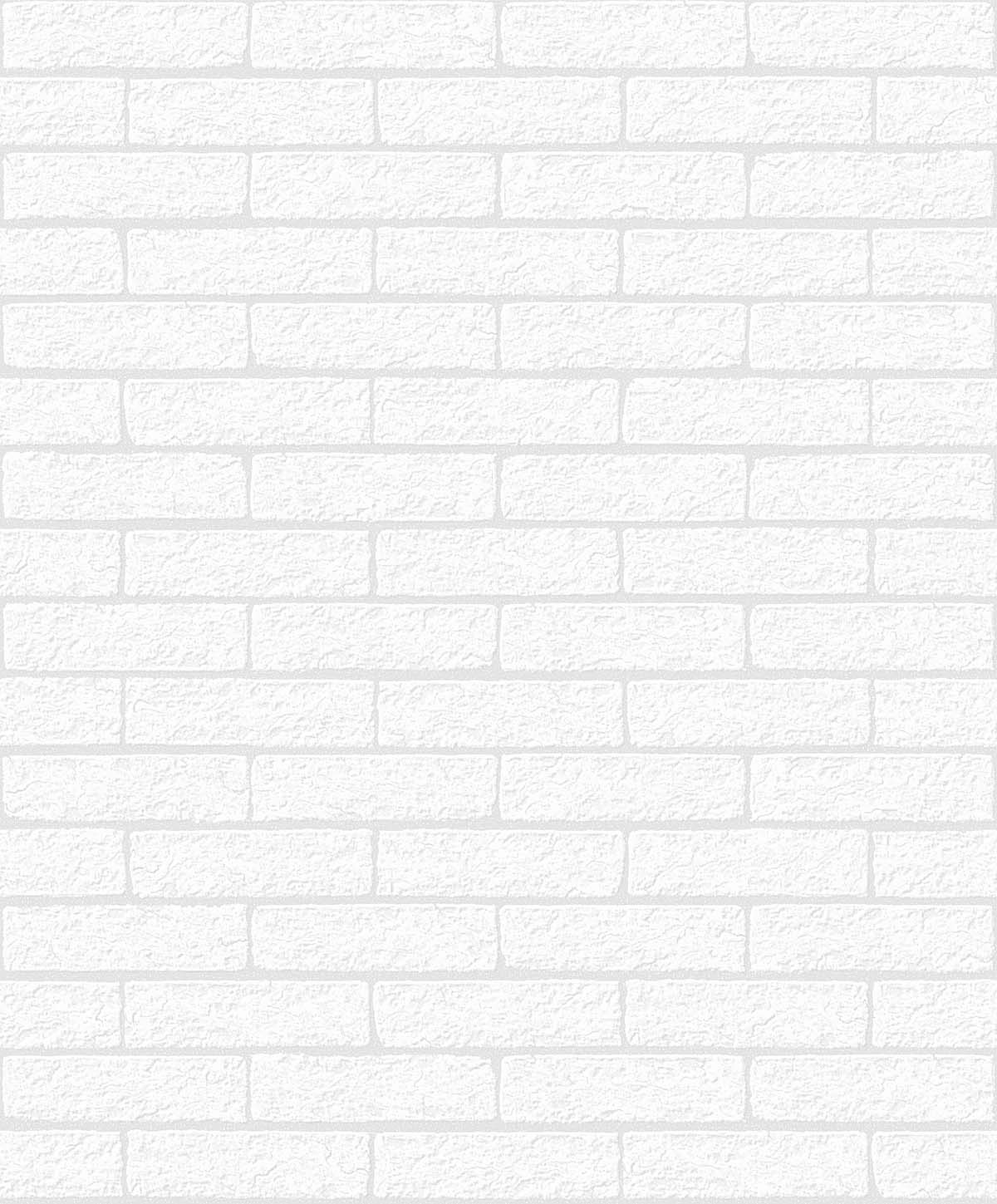 Seabrook Designs Paintable Wallpaper Limestone Brick Brick Industrial White Matte - PW20800