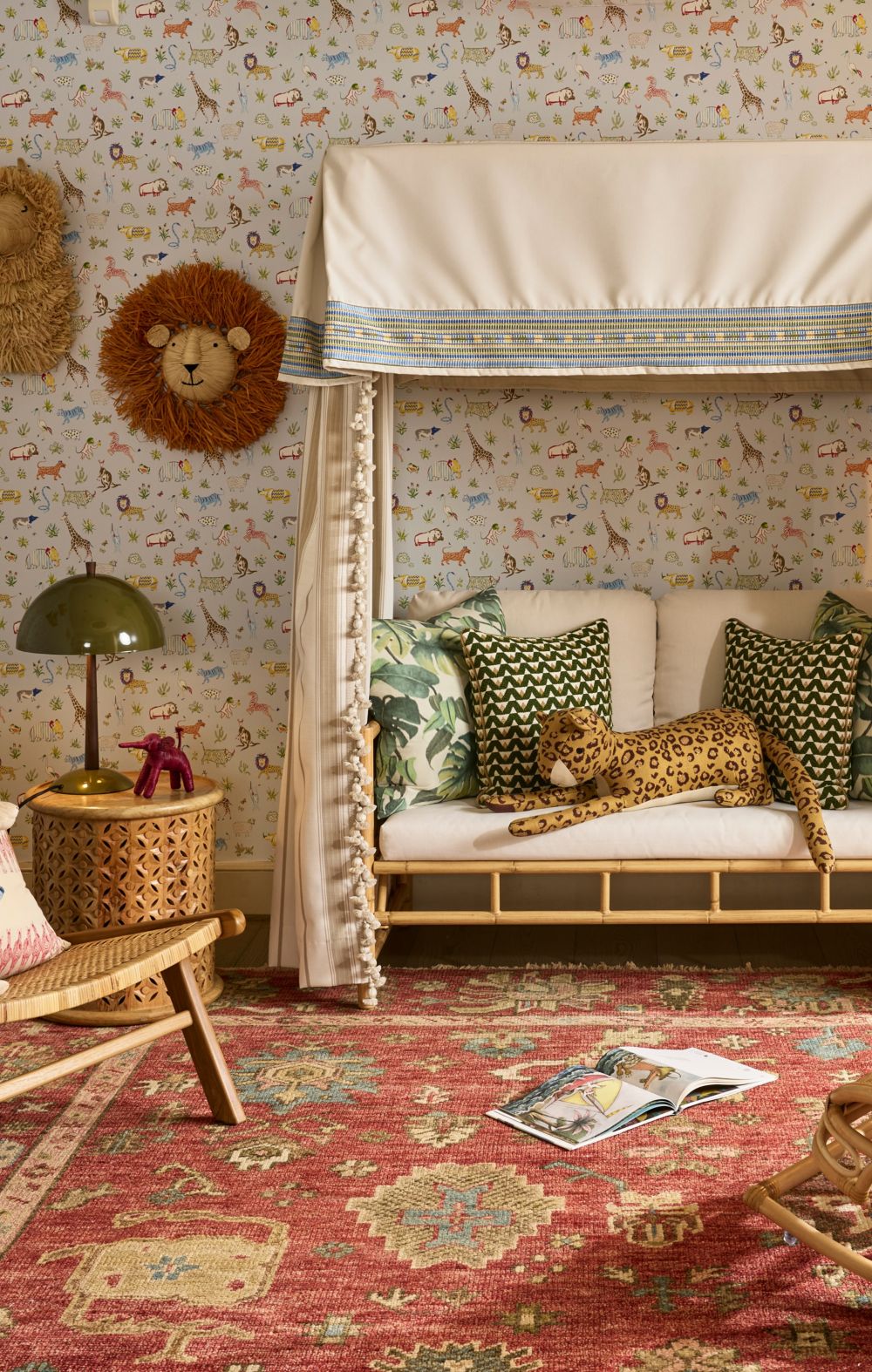 SCALAMANDRE ZEBRAS ON PARADE FABRIC RED - PZ 00028691 NEW SKU # PZ86910002