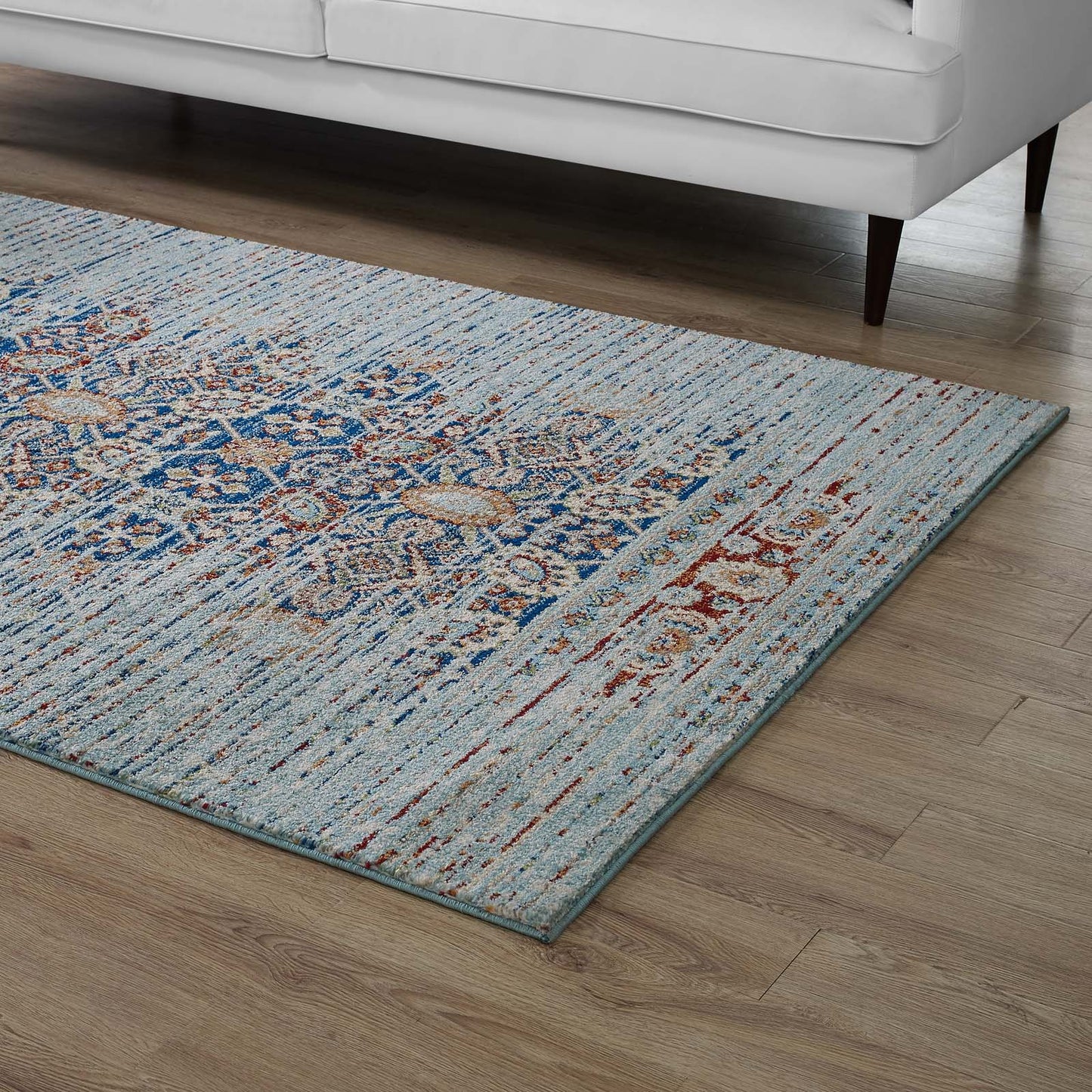 Modway Outlet Naria Distressed Vintage Medallion 5x8 Area Rug by Modway Living Room Rugs Multicolored - R-1146A-58