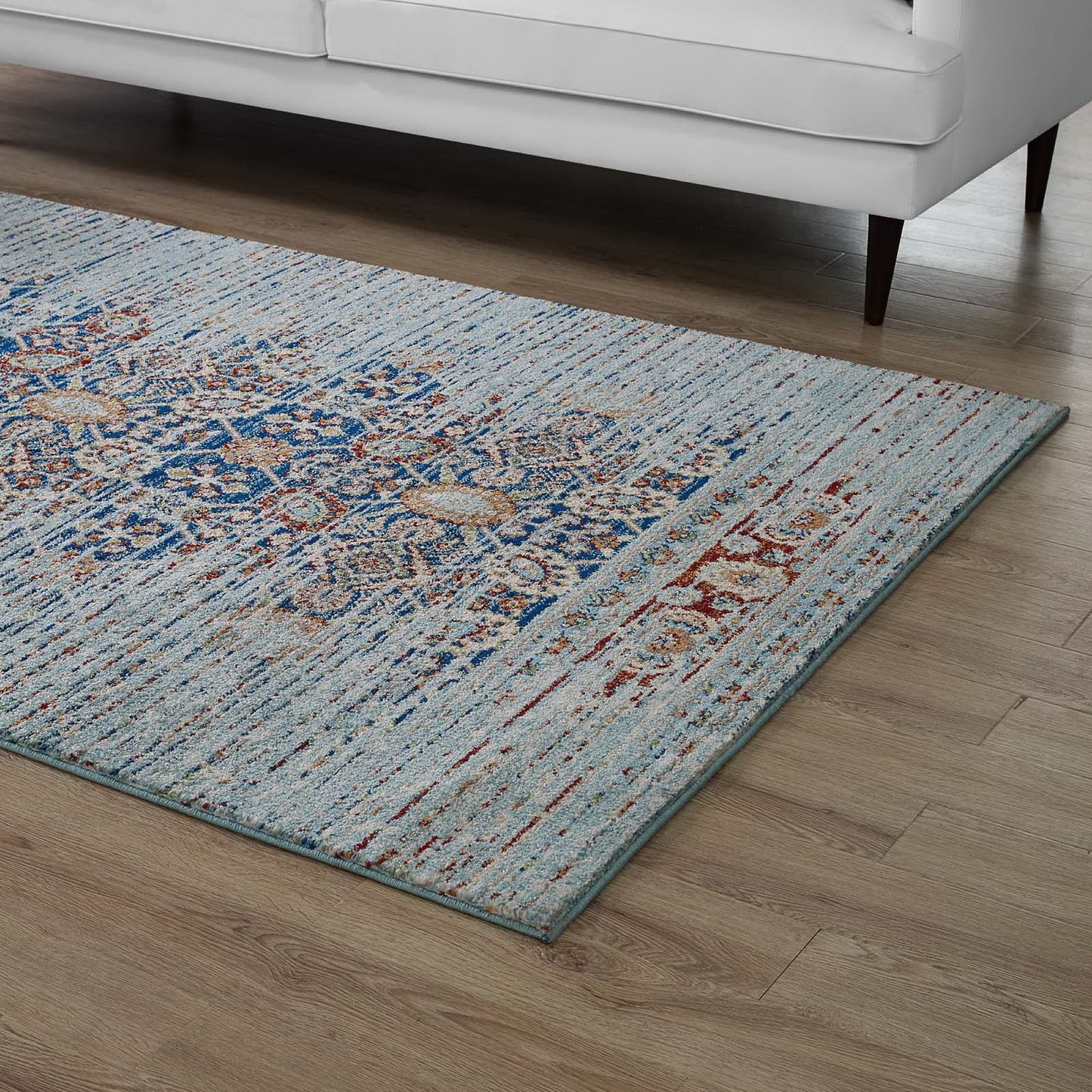 Modway Outlet Naria Distressed Vintage Medallion 8x10 Area Rug by Modway Living Room Rugs Multicolored - R-1146A-810