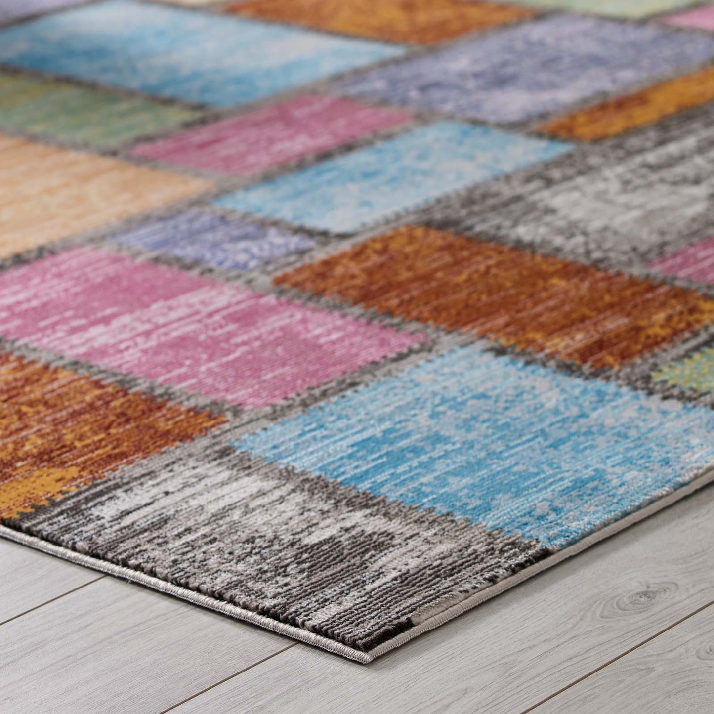 Modway Outlet Success Nyssa Abstract Geometric Mosaic 8x10 Area Rug by Modway Living Room Rugs Multicolored - R-1162A-810
