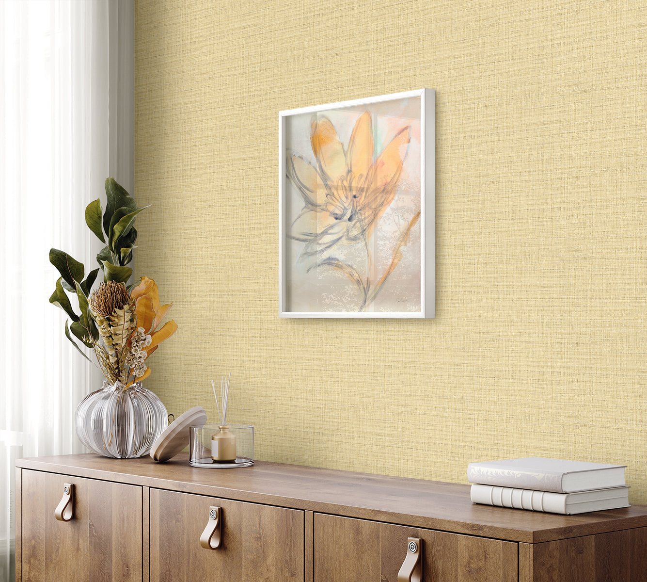 Seabrook Designs Harvest Twine Faux Weave Contemporary Warm Neutrals, Beiges - RA40107