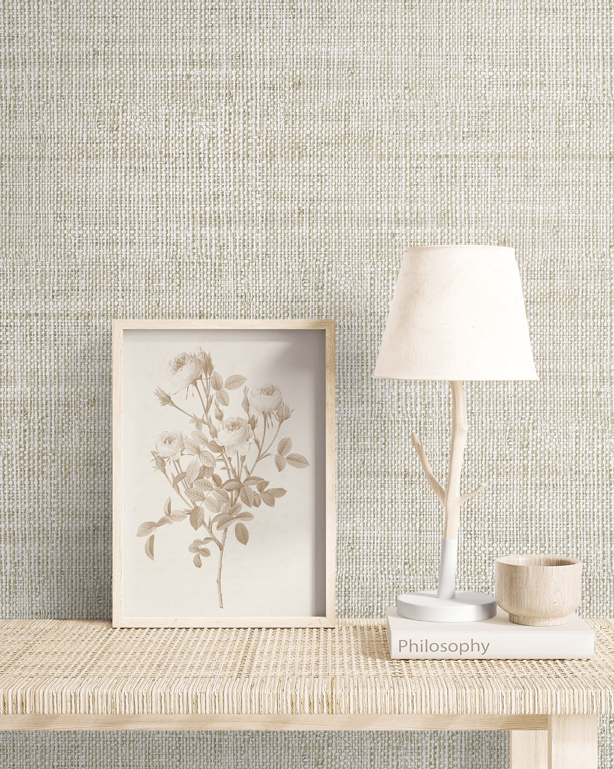Seabrook Designs Wild Bind Faux Weave Contemporary Warm Neutrals, Beiges - RA40313