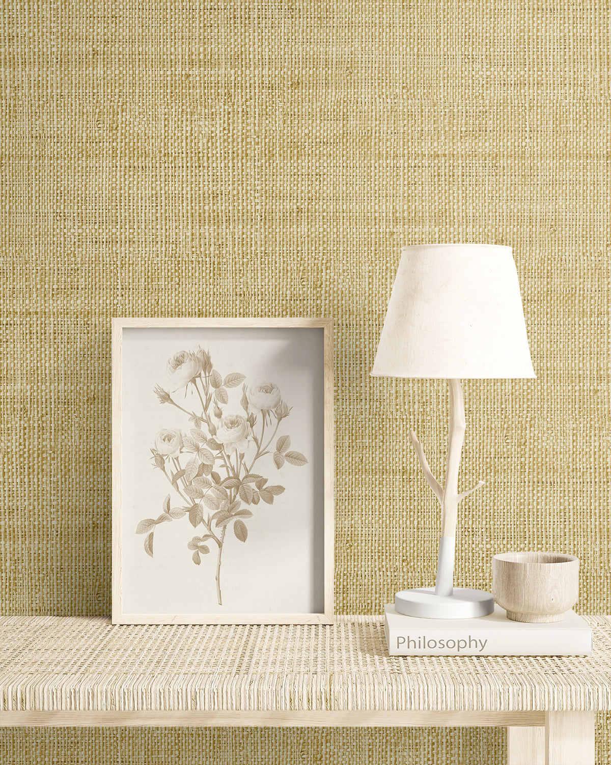Seabrook Designs Wild Bind Faux Weave Contemporary Warm Neutrals, Beiges - RA40314