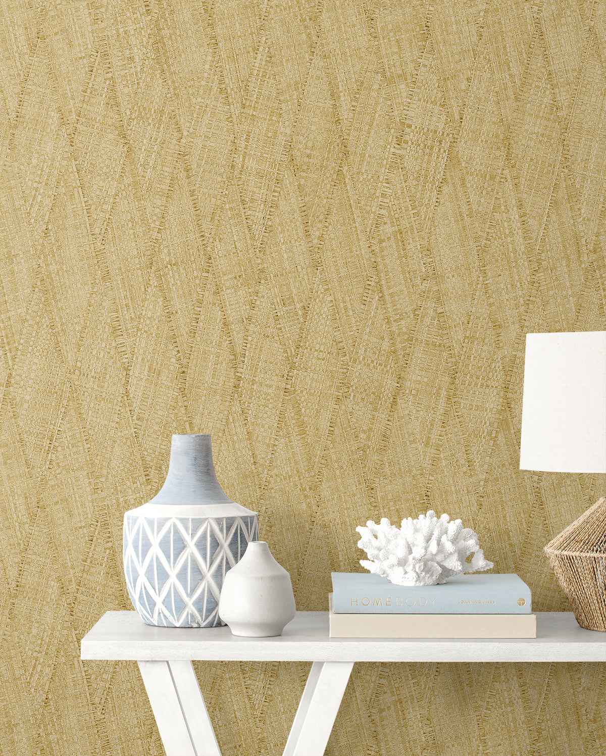 Seabrook Designs Sun Woven Faux Weave Contemporary Warm Neutrals, Beiges - RA41204