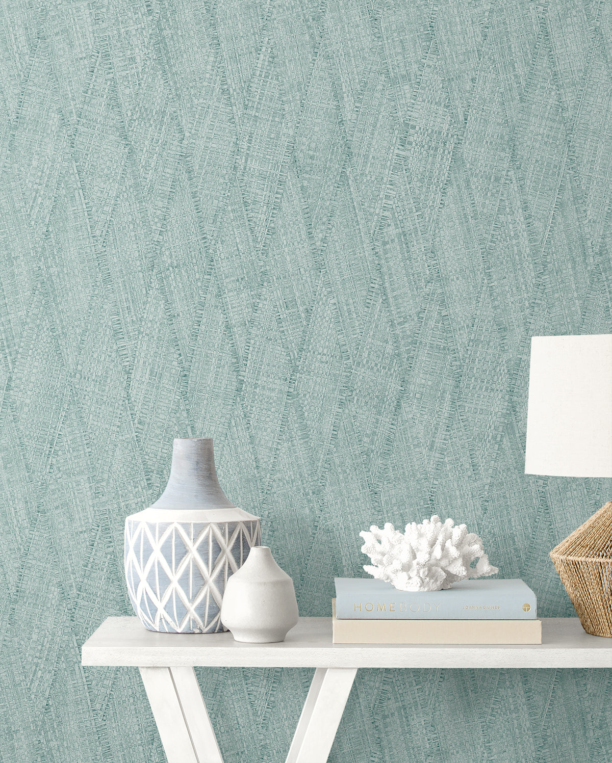 Seabrook Designs Sun Woven Faux Weave Contemporary Blues - RA41218