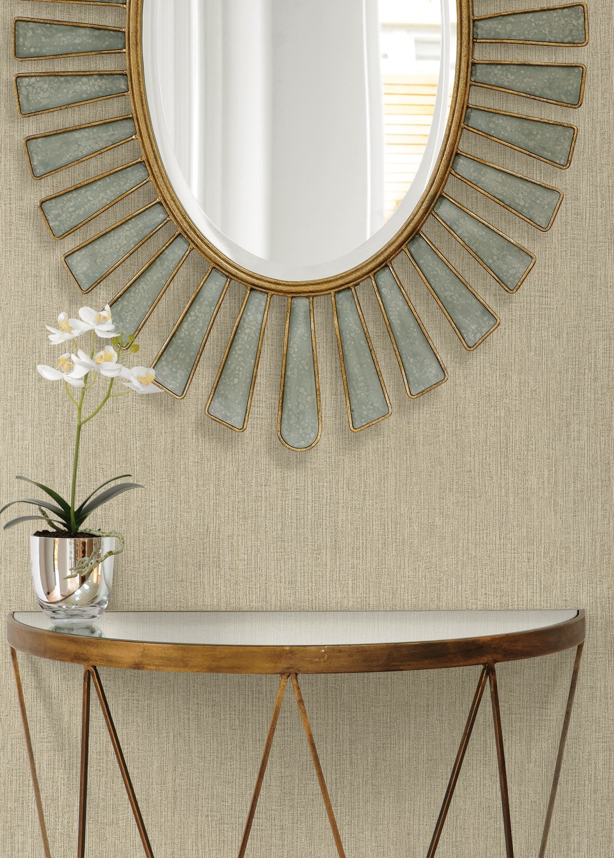 Seabrook Designs Natural Tether Stria Contemporary Warm Neutrals, Beiges - RA41528