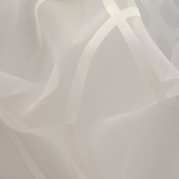 JF Fabrics RENATA 91 Fabric Traditional,Transitional,Contemporary Creme,Beige,Offwhite Double Width,Sheer - 5012791 J5941