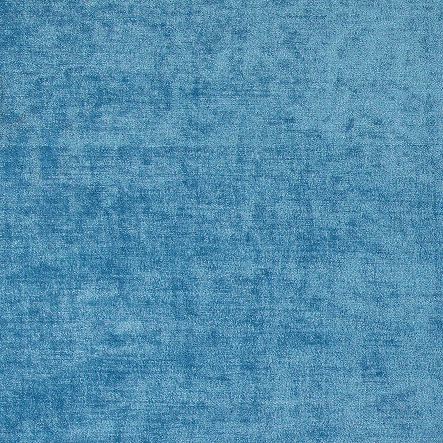 Blue chenille fabric swatch with a soft, plush, textured surface.