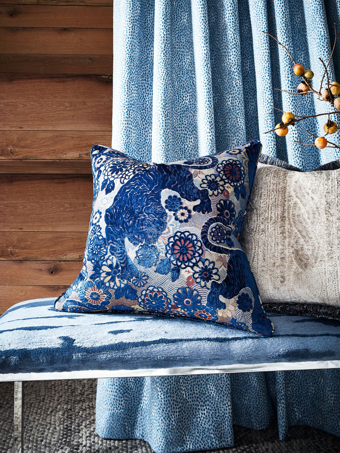 SCALAMANDRE POLAR BEAR FABRIC BLUE FROST - RG 0003BEAR NEW SKU # RGBEAR0003