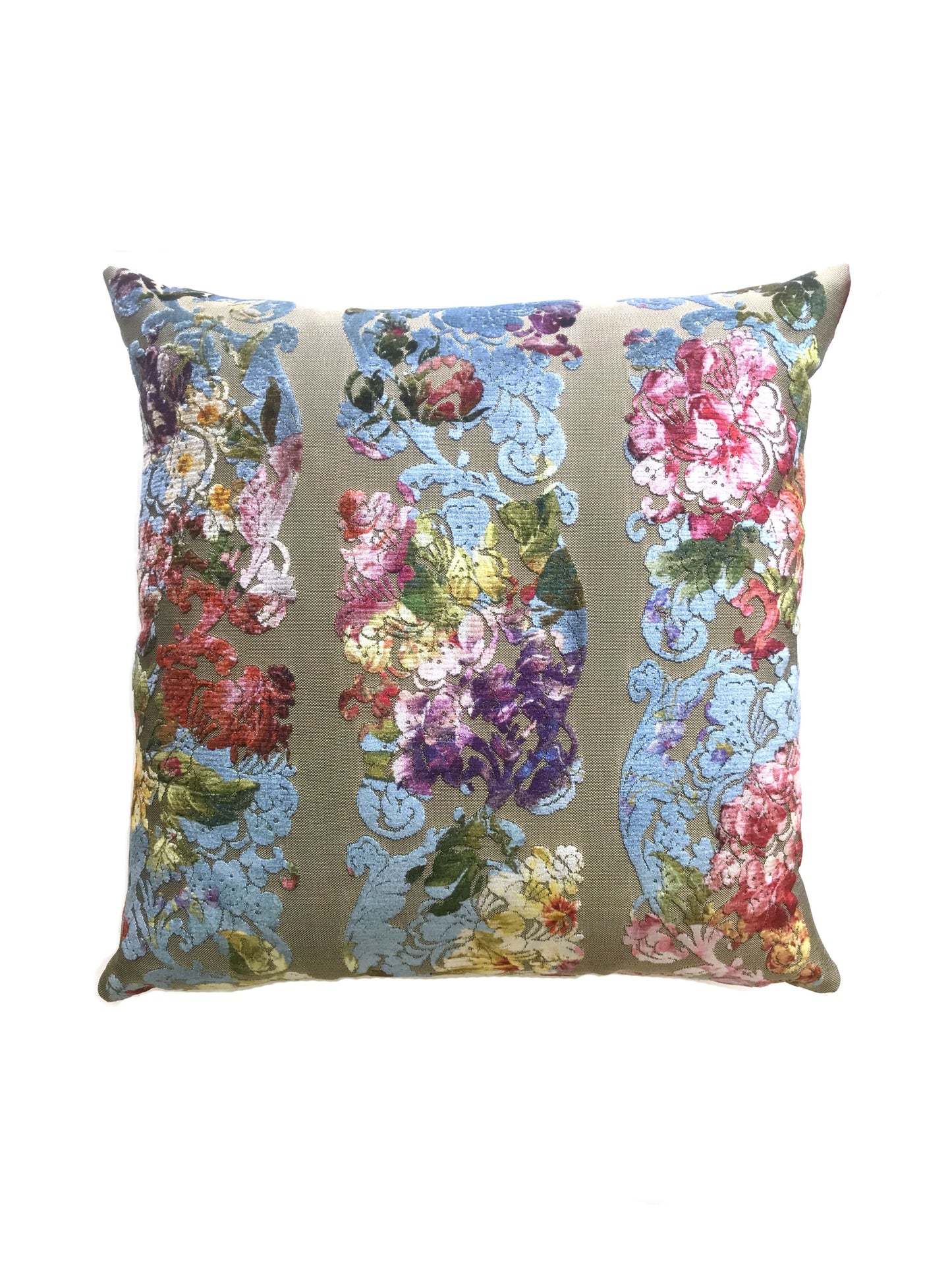 SCALAMANDRE PILLOWS FLORAL
STRIPE SQUARE - RH 0001JARDNPILL NEW SKU # RHJARDNPILL0001