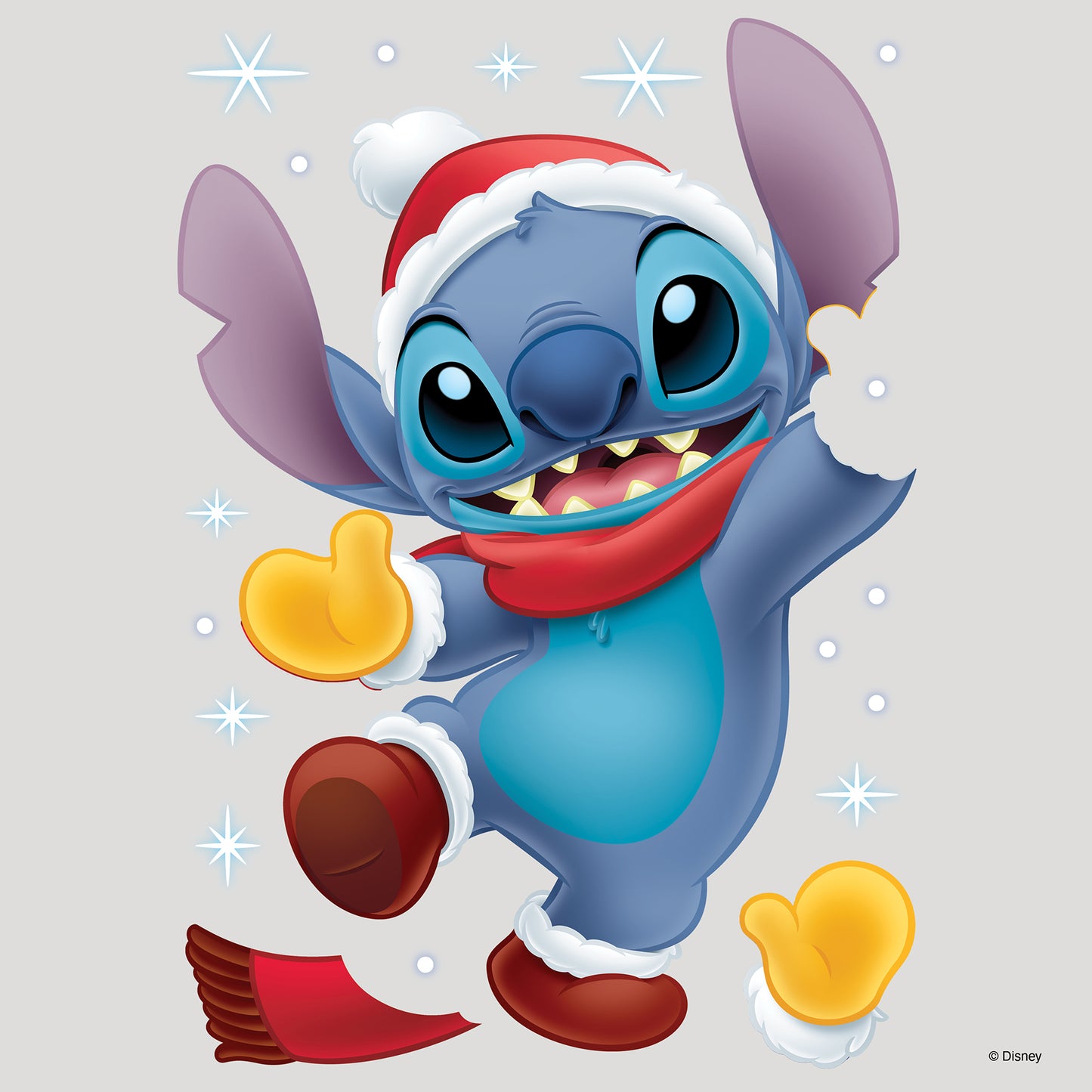 York Wallcoverings RoomMates Disney Santa Stitch Wall Decals Kids Graphics Blues Wallpaper - RMDL5552