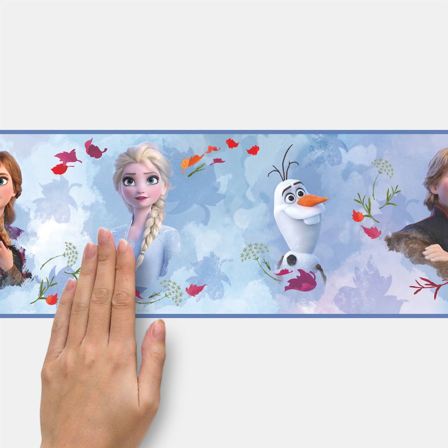 York Wallcoverings RoomMates Frozen 2 Peel and Stick Border Kids Licensed Blues Wallpaper - RMK11500BD