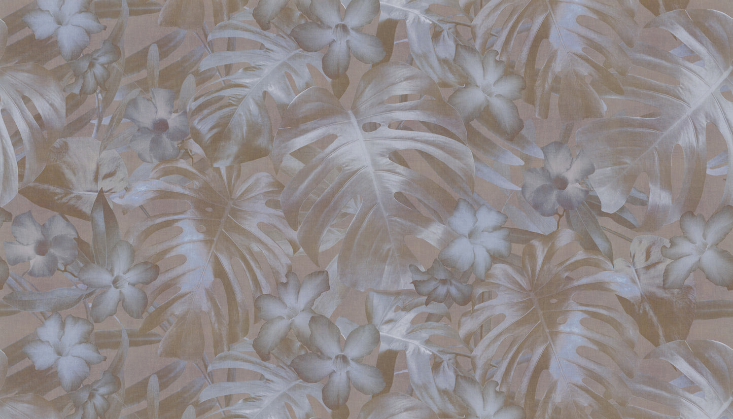 York Wallcoverings RoomMates Moonlit Palms Peel and Stick Wall Mural Whimsical Botanical Browns Wallpaper - RMK12024M