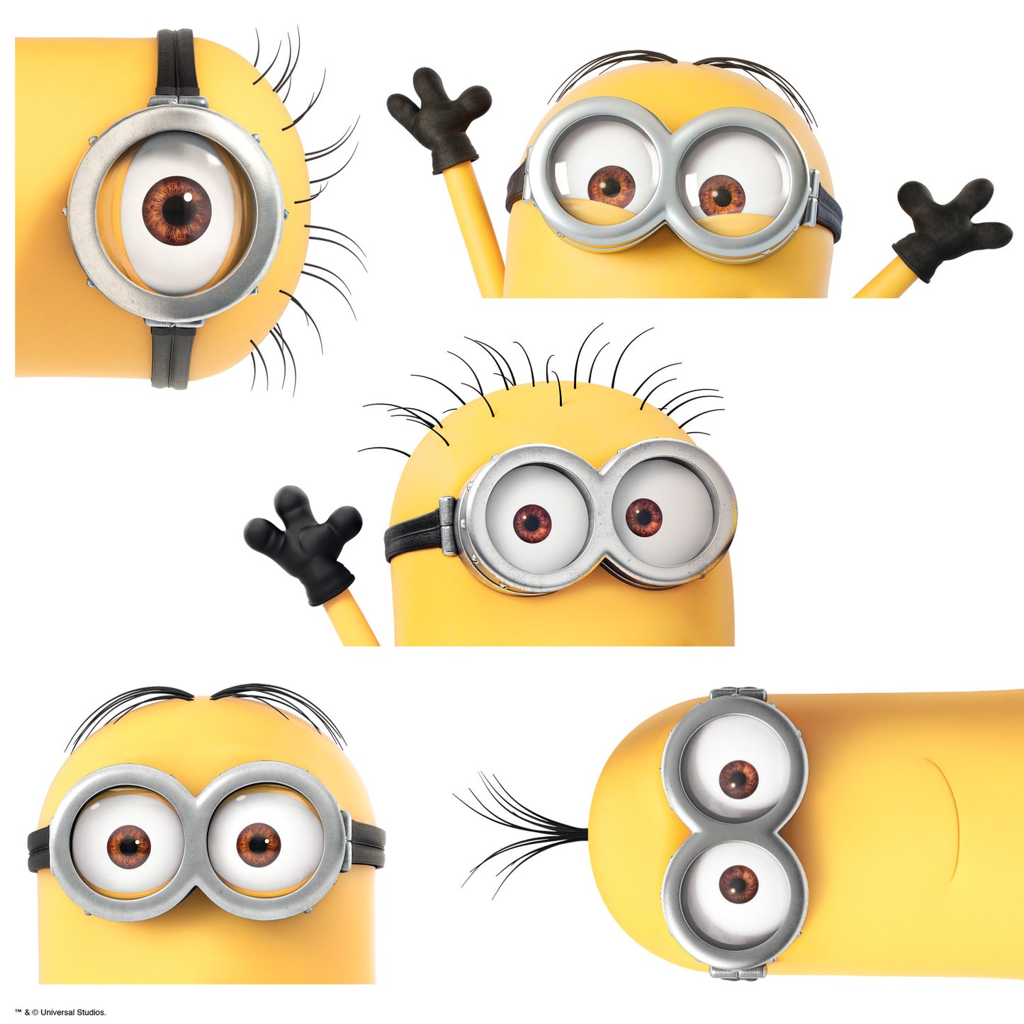 York Wallcoverings RoomMates Despicable Me 3 Peeking Minions Giant Wall Decals Whimsical Licensed Yellows Wallpaper - RMK3567GM