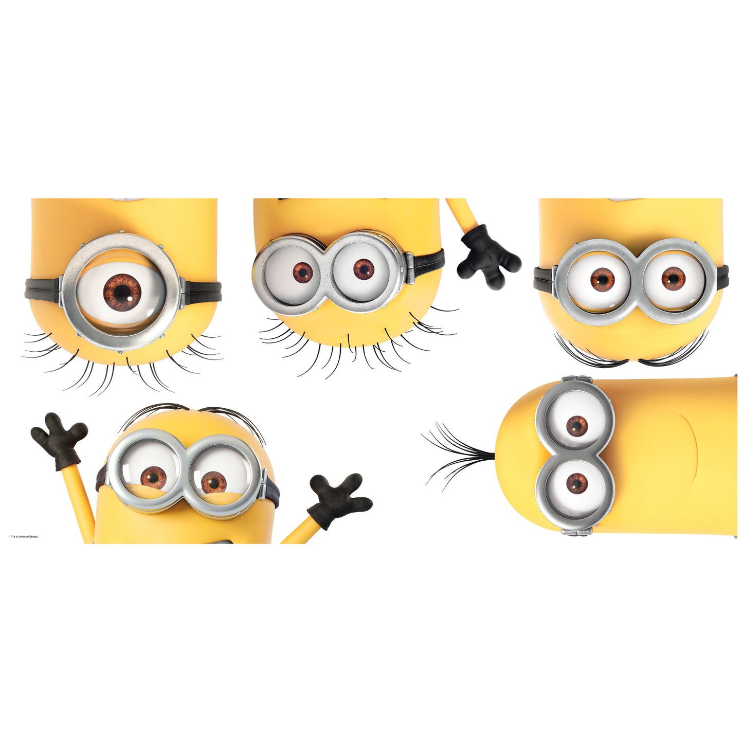 York Wallcoverings RoomMates Despicable Me 3 Peeking Minions Giant Wall Decals Whimsical Licensed Yellows Wallpaper - RMK3567GM