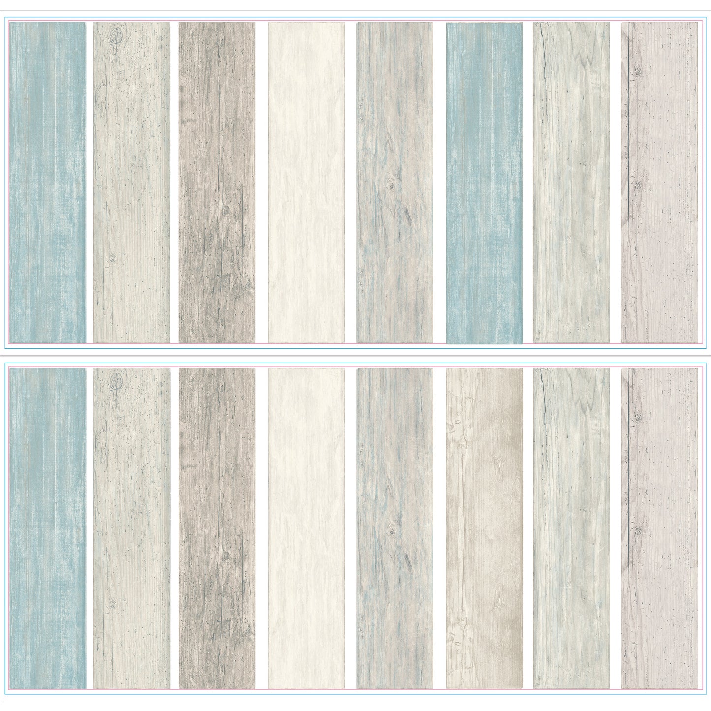 York Wallcoverings RoomMates Distressed Barn Wood Plank Blue Giant Wall Decals Farmhouse Nature Blues Wallpaper - RMK3696GM