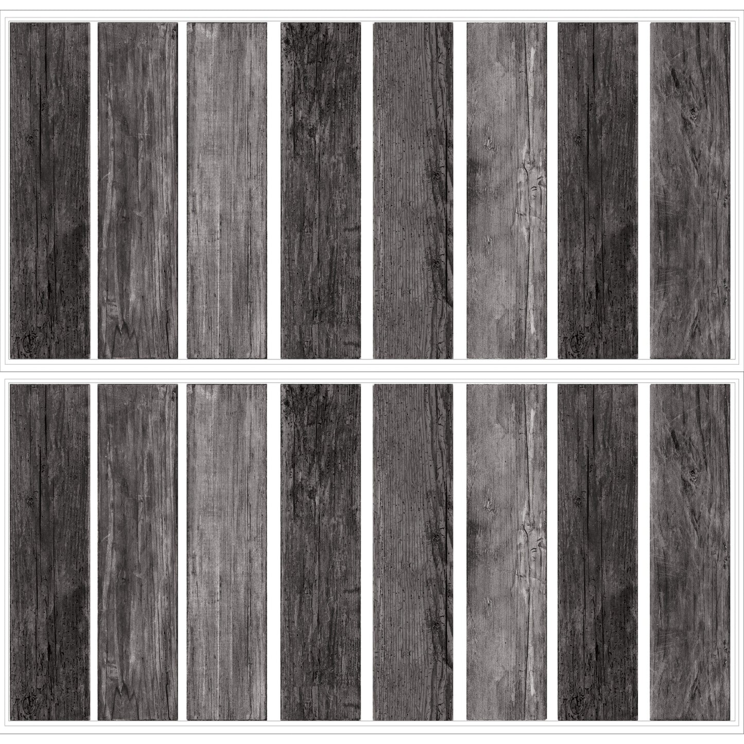 York Wallcoverings RoomMates Distressed Barn Wood Plank Black Giant Wall Decals Farmhouse Nature Blacks Wallpaper - RMK3701GM