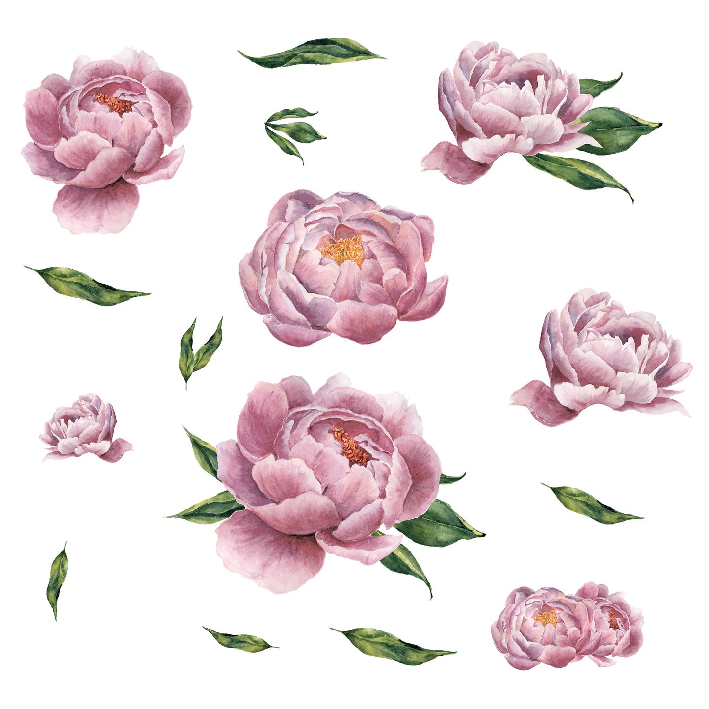 York Wallcoverings RoomMates Large Peony Giant Wall Decals Modern Botanical Pinks Wallpaper - RMK3893GM