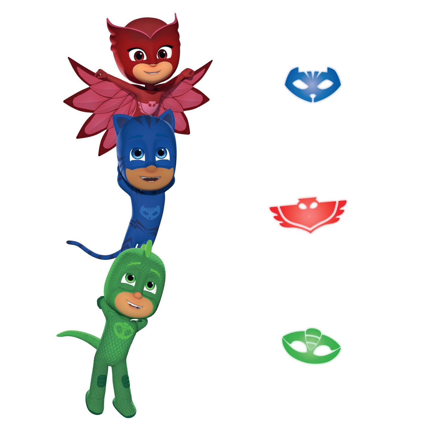 York Wallcoverings RoomMates PJ Masks Superheroes Giant Wall Decals Kids Licensed Multicolor Wallpaper - RMK3940GM