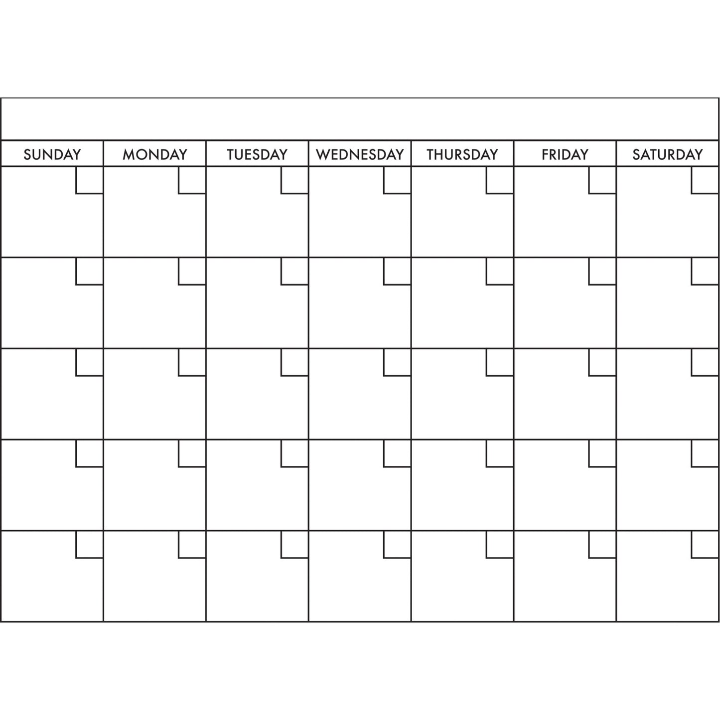 York Wallcoverings RoomMates Basics Dry Erase Calendar Peel and Stick Giant Wall Decal Modern Graphics Blacks Wallpaper - RMK4286GM