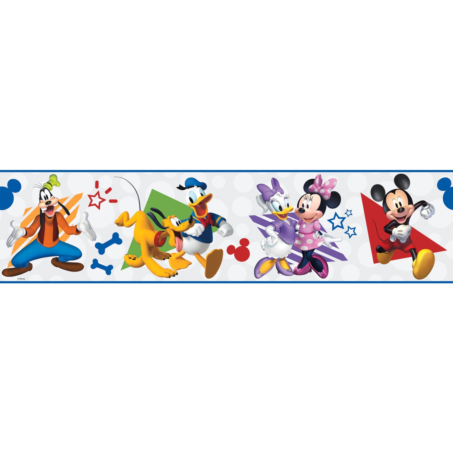 York Wallcoverings RoomMates Disney Mickey and Friends Peel and Stick Border Whimsical Licensed Reds Wallpaper - RMK4406BD