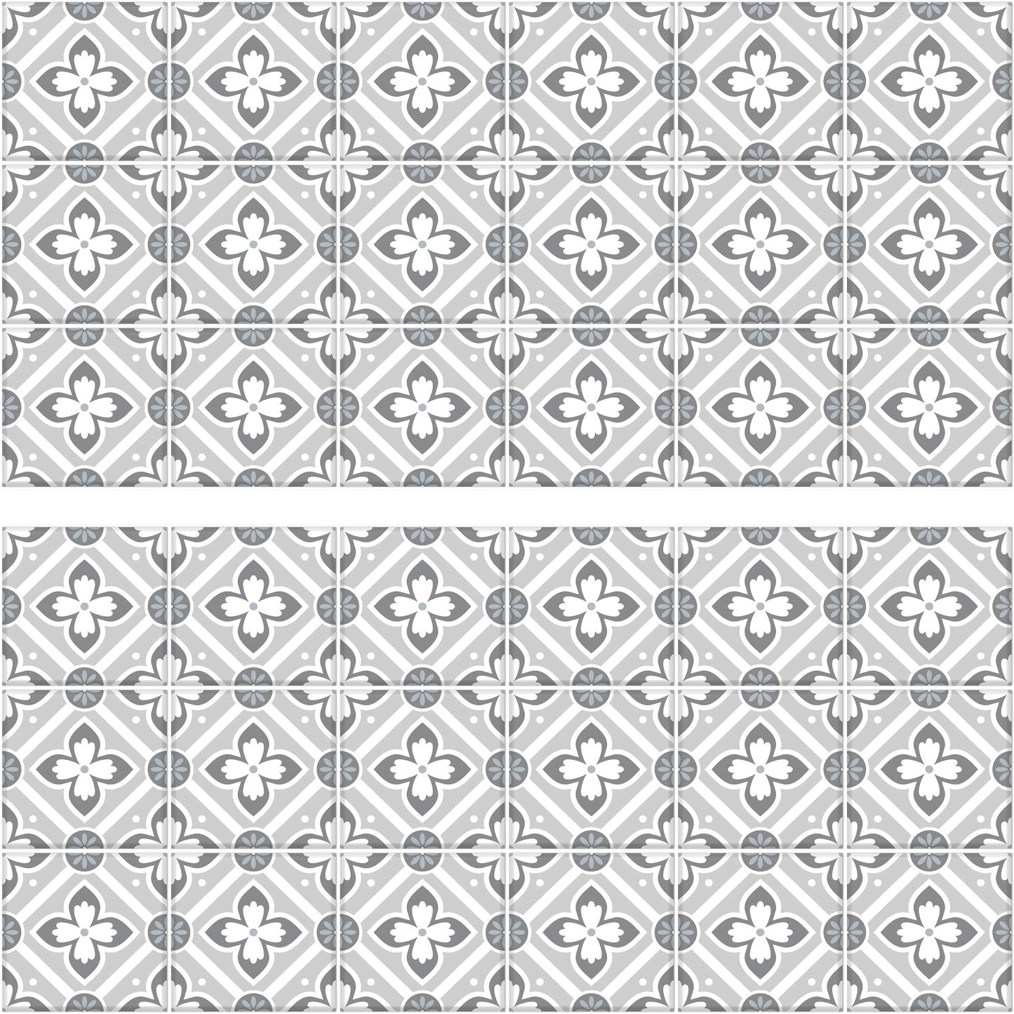 York Wallcoverings RoomMates Galway Tile Backsplash Giant Wall Decals Industrial Global Greys Wallpaper - RMK4650GM