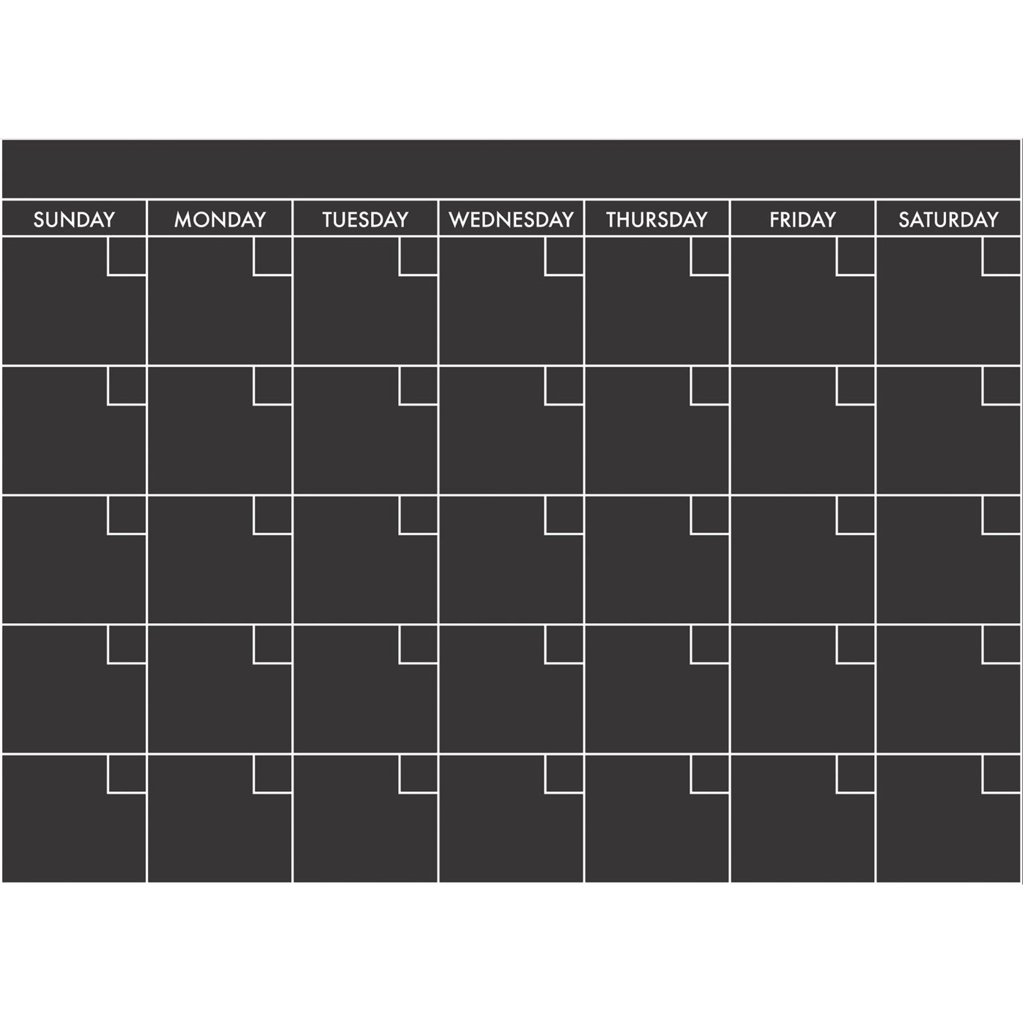 York Wallcoverings RoomMates Chalk Calendar Peel and Stick Giant Wall Decal Modern Global Blacks Wallpaper - RMK4921GM