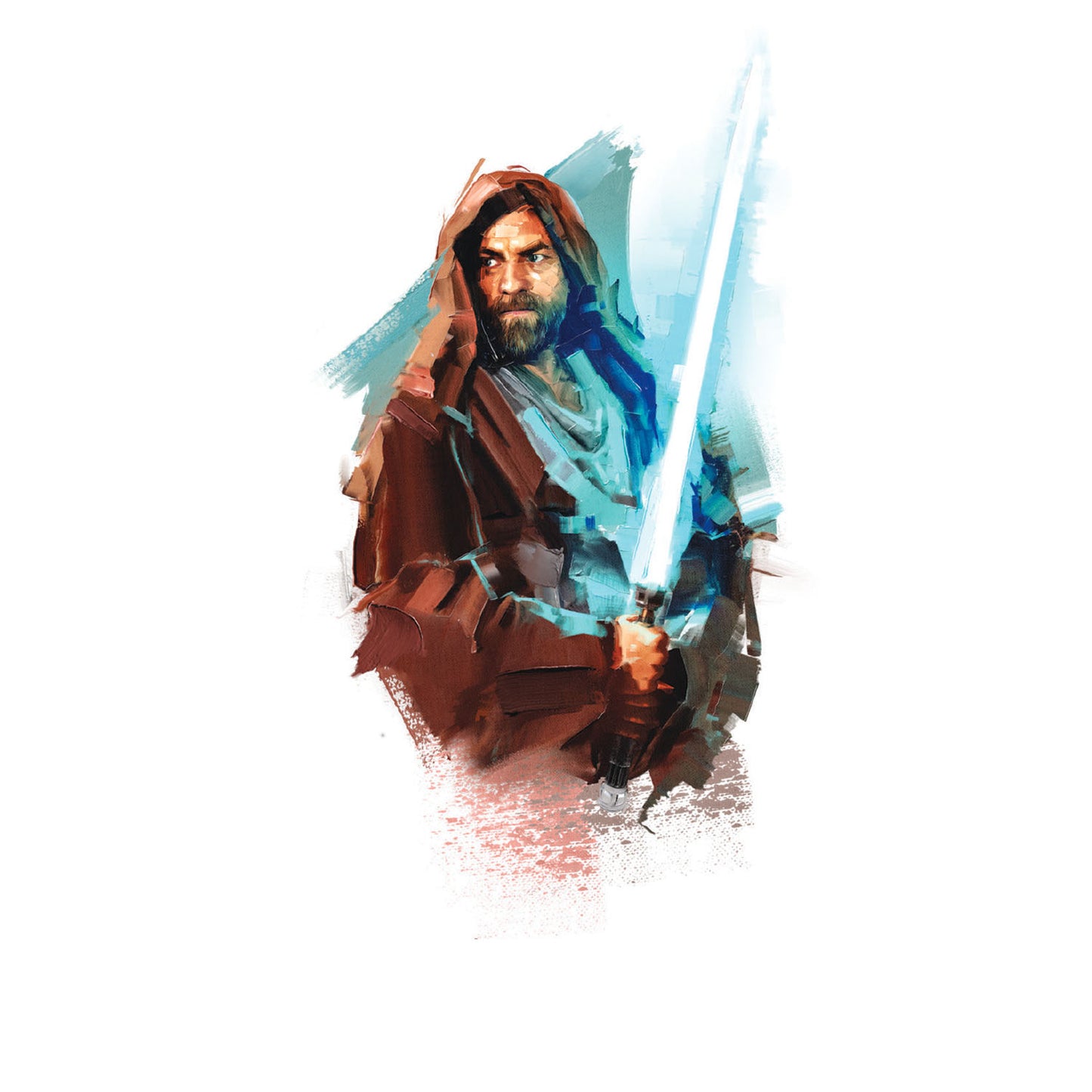 York Wallcoverings RoomMates Obi Wan Kenobi Painted Giant Wall Decals Whimsical Licensed Multicolor Wallpaper - RMK5190GM