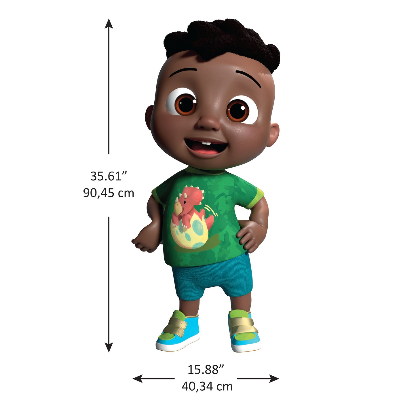 York Wallcoverings RoomMates Cocomelon Cody Giant Peel and Stick Wall Decals Whimsical Licensed Reds Wallpaper - RMK5328GM (Discontinued)