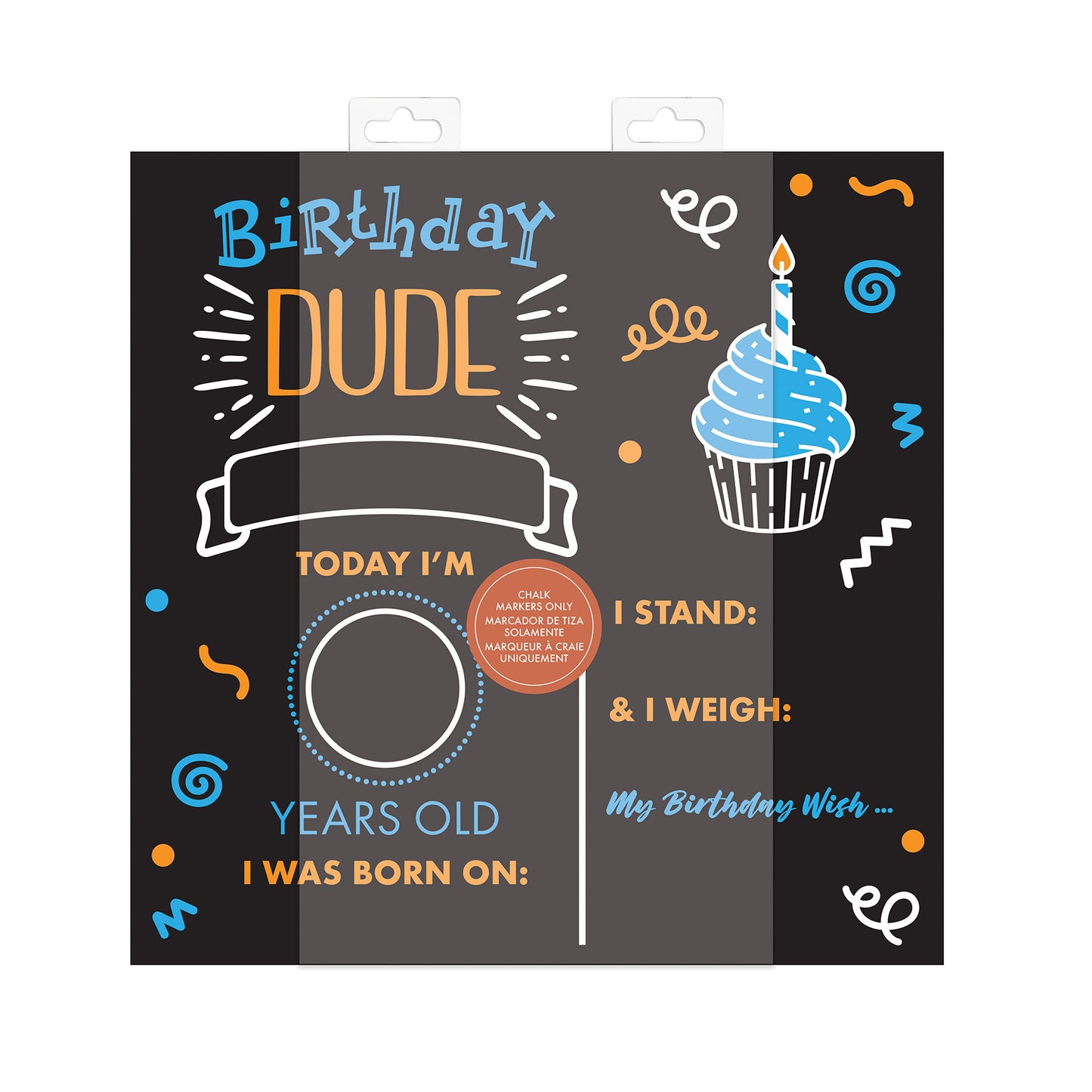 York Wallcoverings RoomMates Birthday Dude Chalkboard Kids Graphics Blacks Wallpaper - RMK5455CB