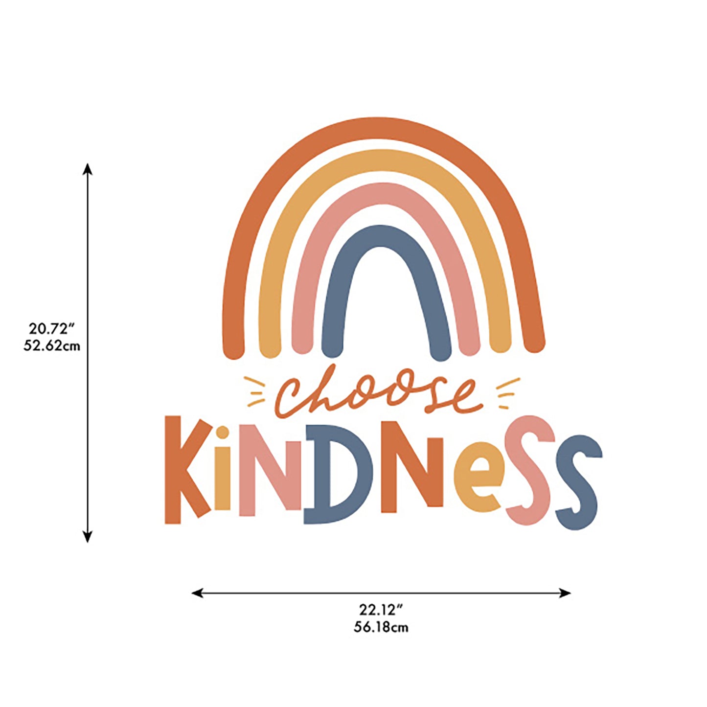 York Wallcoverings RoomMates Choose Kindness Rainbow Multicolor Wall Quote Decals Alphabet & Numbers Kids Multicolor Current Peel & Stick - RMK5576GM