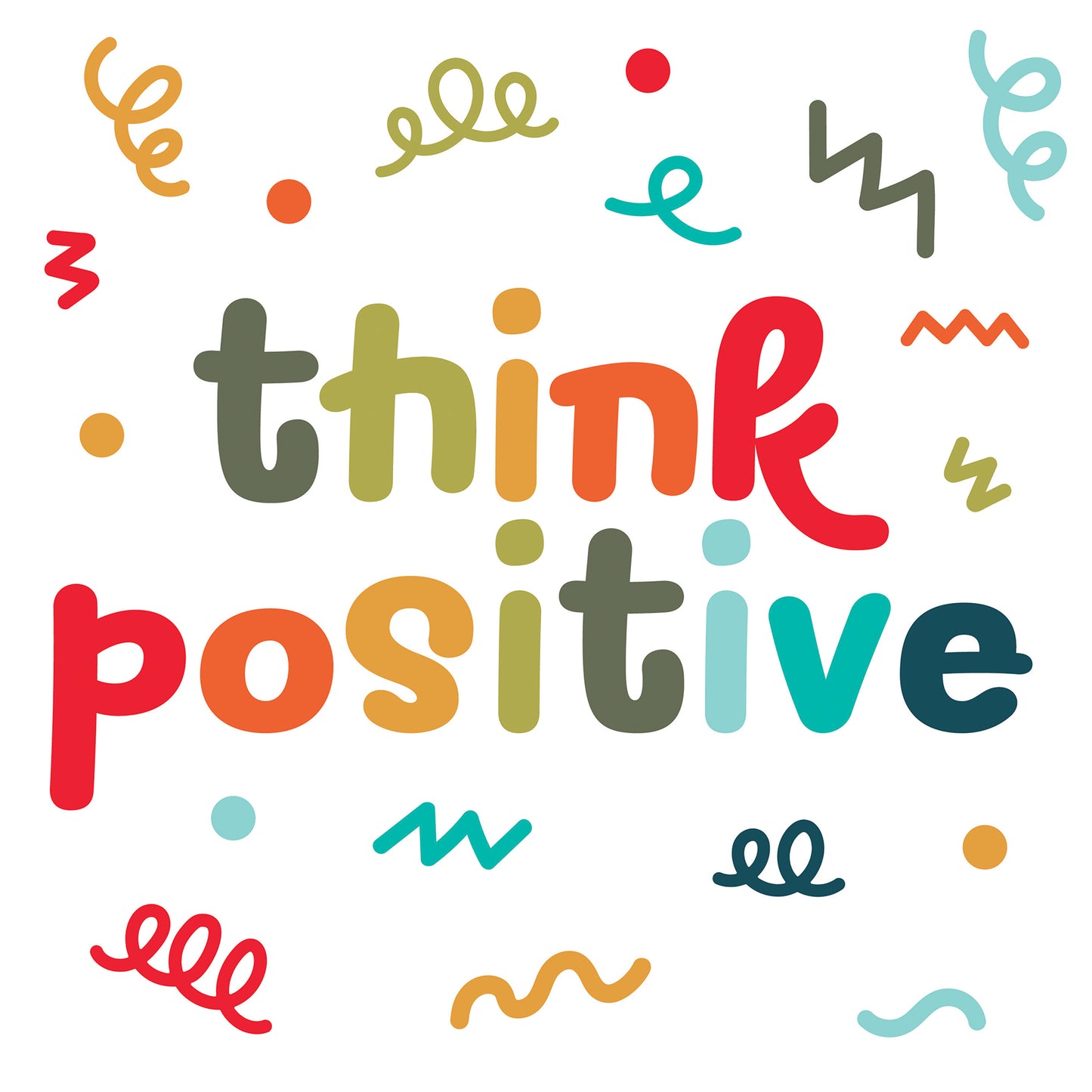 York Wallcoverings RoomMates Think Positive Multicolor Wall Quote Decals Alphabet & Numbers Kids Multicolor Current Peel & Stick - RMK5579GM