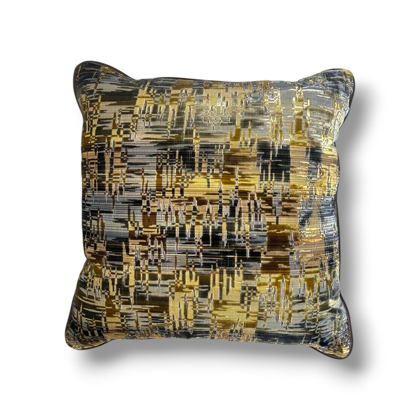 Product Name 24" Brunschwig & Fils Amauri Velvet Gilt/Lead Pillow Cover