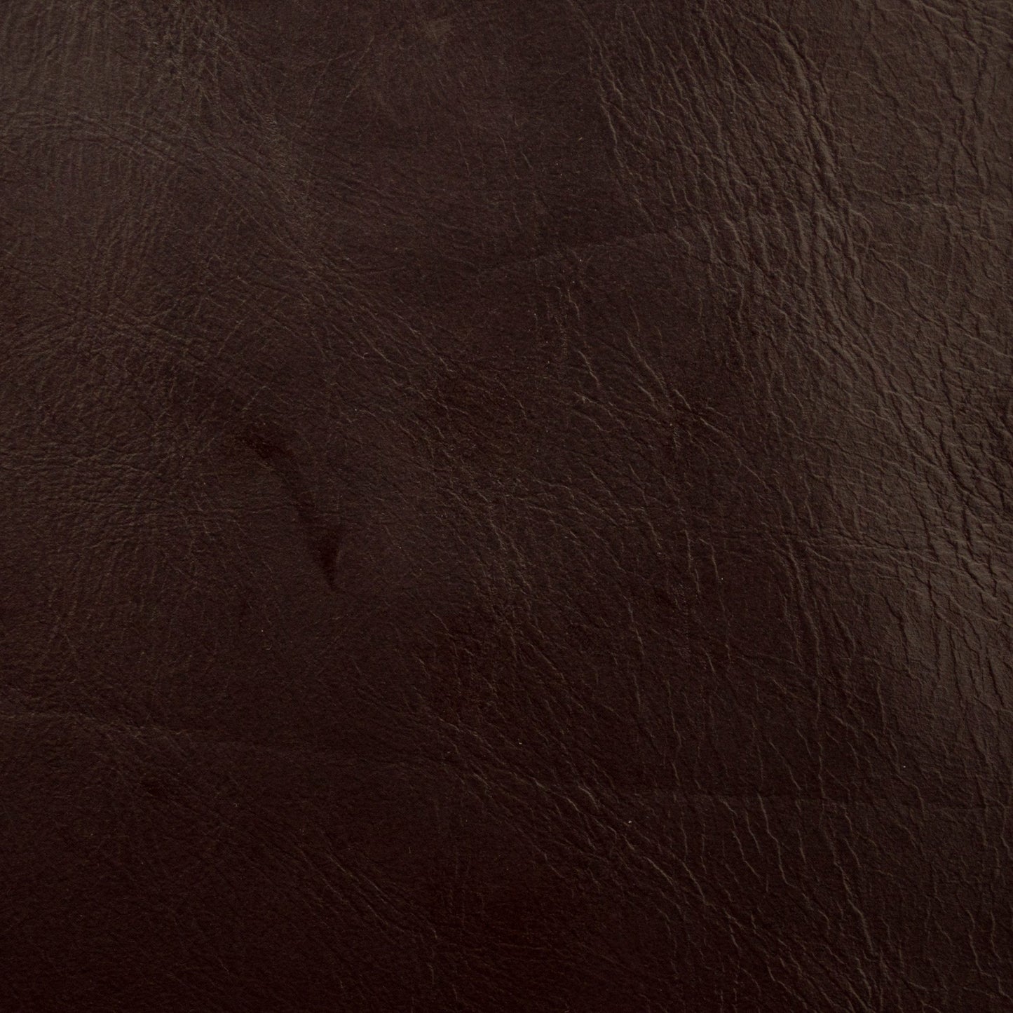 Dark brown vegan leather texture close-up with visible grain and subtle sheen; rustic, premium upholstery fabric.
