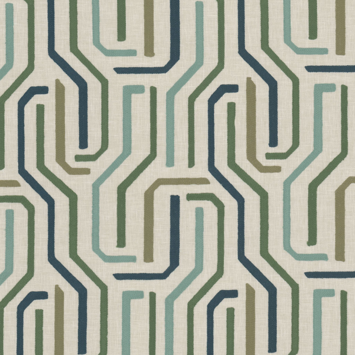 STOUT TEXTILES MULTIPURPOSE,EMBROIDERIES TRANSITIONAL,, GEOMETRIC SEAFOAM,SEAMIST - RODI-1