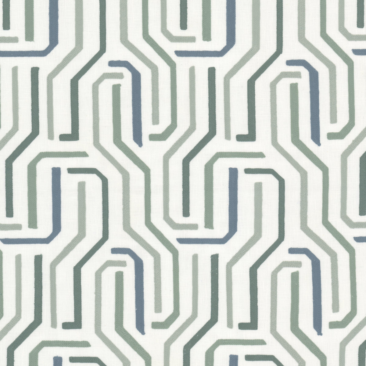 STOUT TEXTILES MULTIPURPOSE,EMBROIDERIES TRANSITIONAL,, GEOMETRIC SEAFOAM,SEAMIST - RODI-2