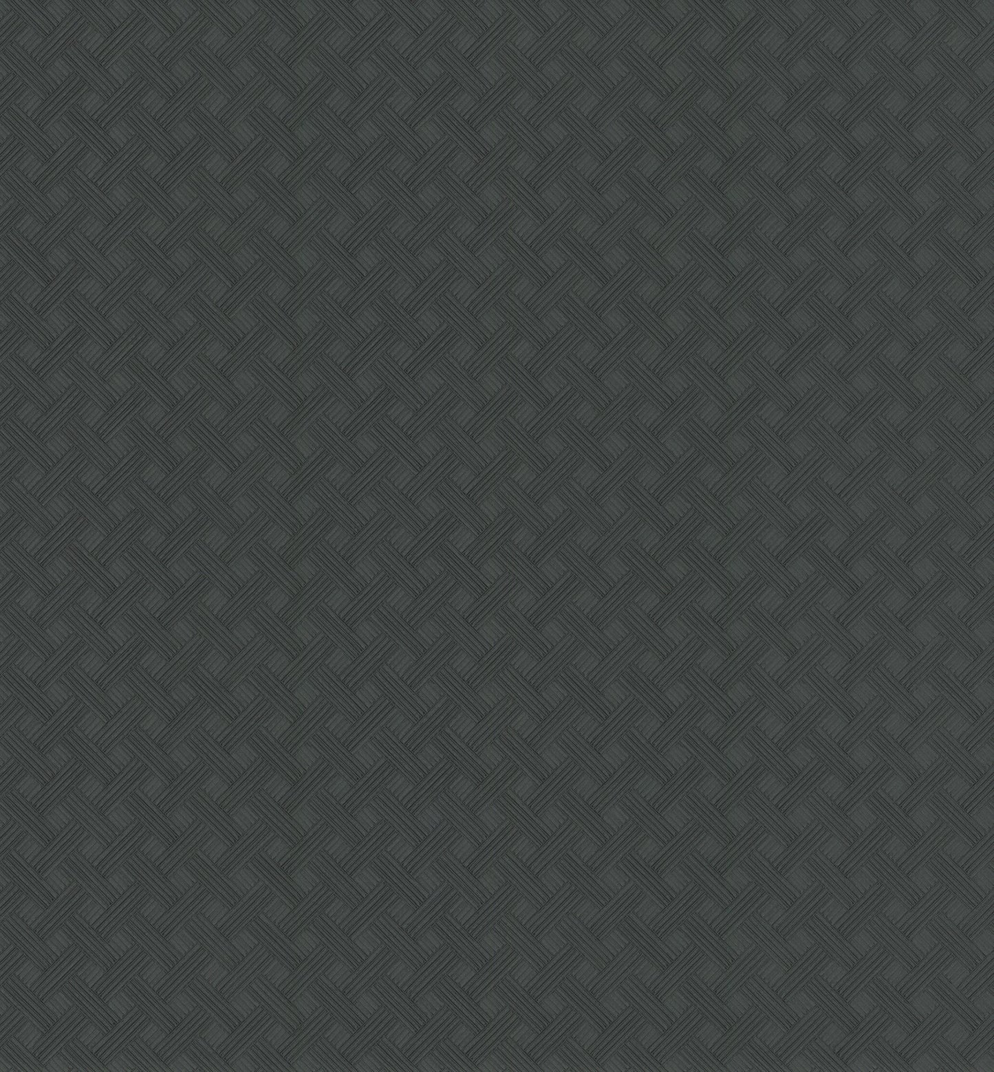 Dark charcoal gray herringbone wallpaper texture with a subtle diagonal weave.