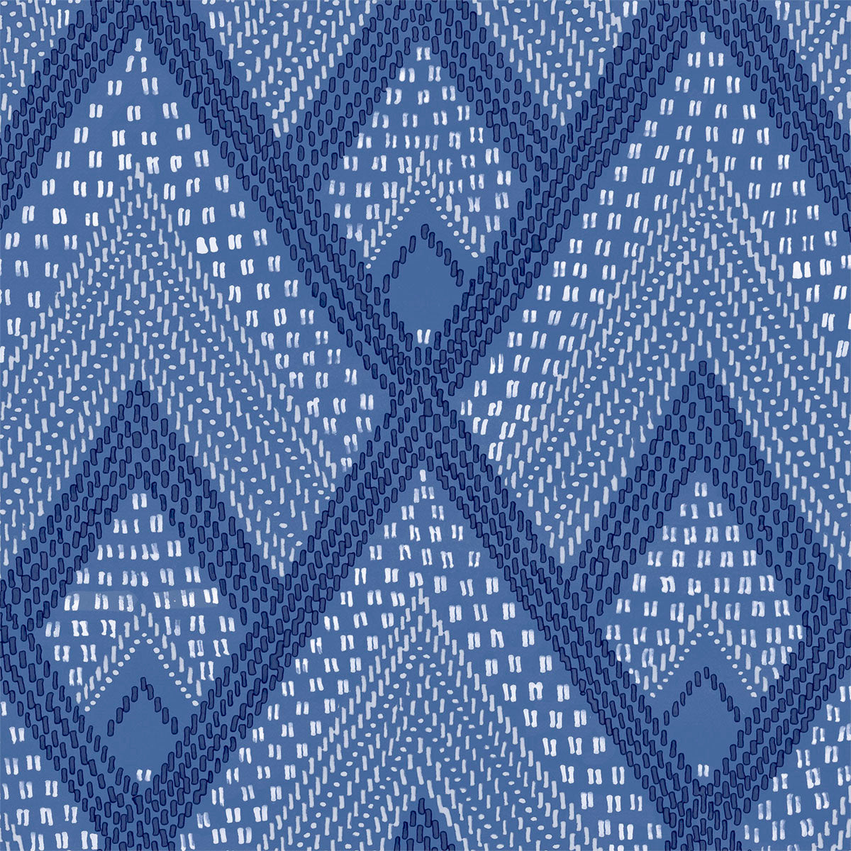 Seabrook Designs Boho Rhapsody Panama Boho Diamonds Geometric Bohemian Blue Matte - RY30502