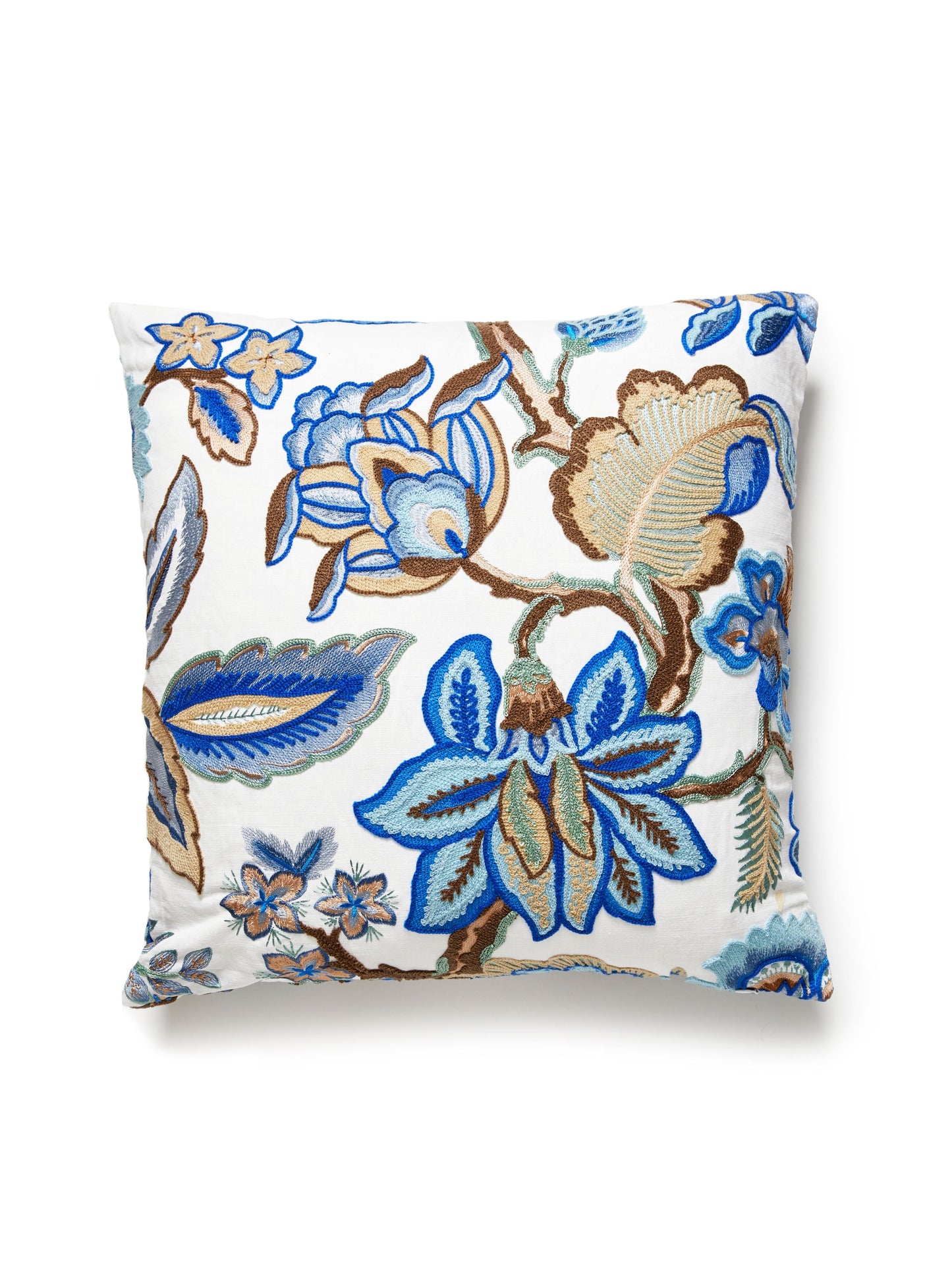 SCALAMANDRE PILLOWS JACOBEAN / TREE OF LIFE SQUARE - S7 0001SDDKHILL NEW SKU # S7SDDKHILL0001