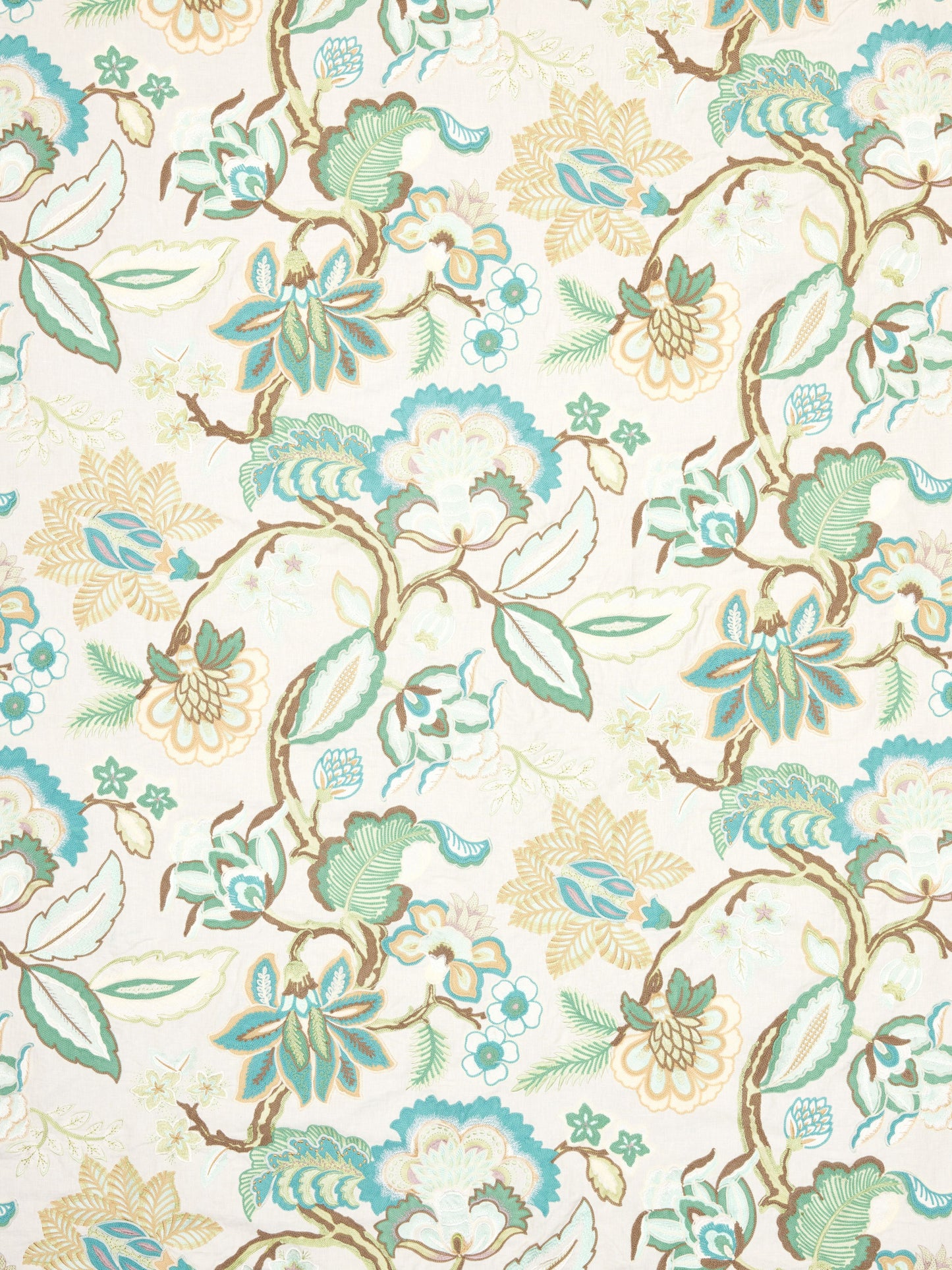 SCALAMANDRE HILLSIDE CREWEL FABRIC CELADON - S7 0002HILL NEW SKU # S7HILL0002