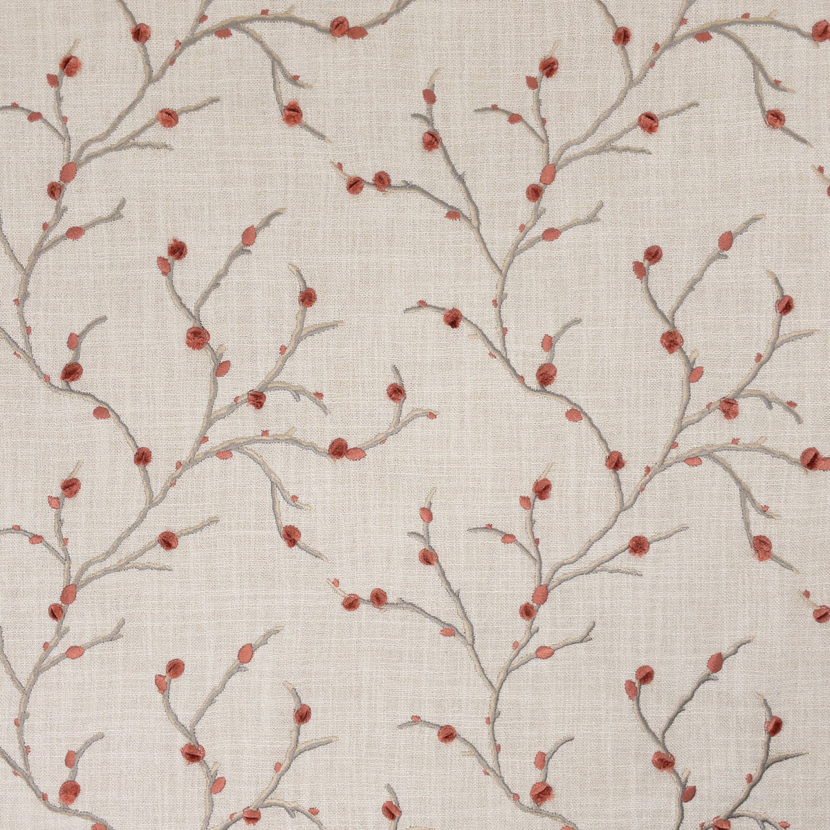 STOUT TEXTILES MULTIPURPOSE,EMBROIDERIES TRADITIONAL, FLORAL ROSEWOOD - SABI-1