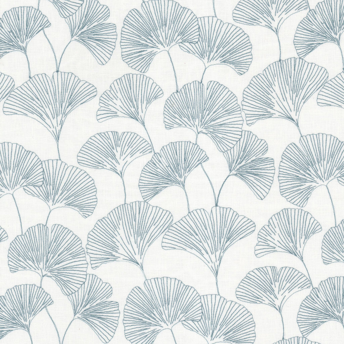 STOUT TEXTILES MULTIPURPOSE,EMBROIDERIES TRADITIONAL, LEAF BLUE/WHITE - SALV-3