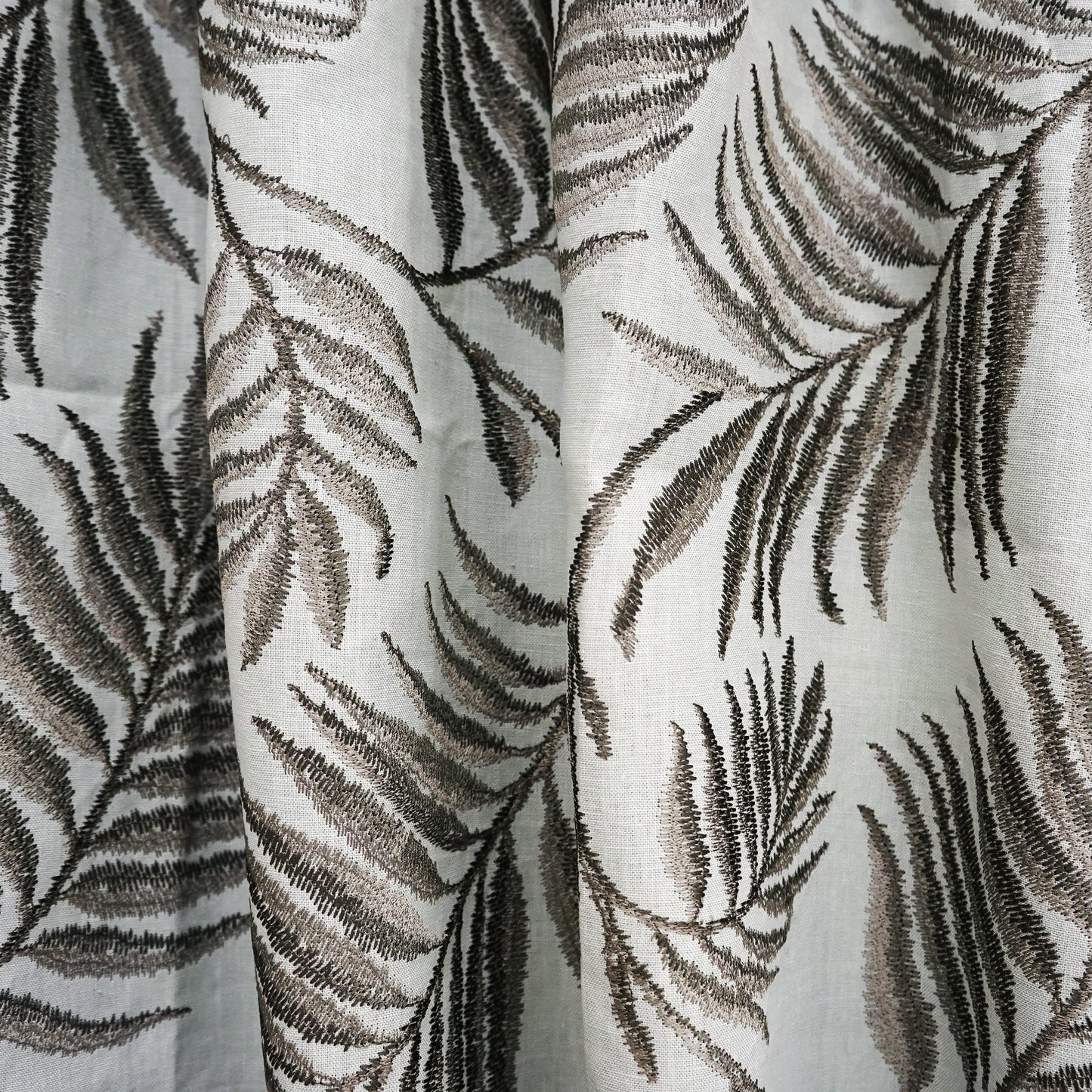 JF Fabrics JF Studio SALVINIA 62 Fabric Transitional,Contemporary,Floral Blue Embroidery,Linen,Texture,Linen Texture - 7630262 SJ101